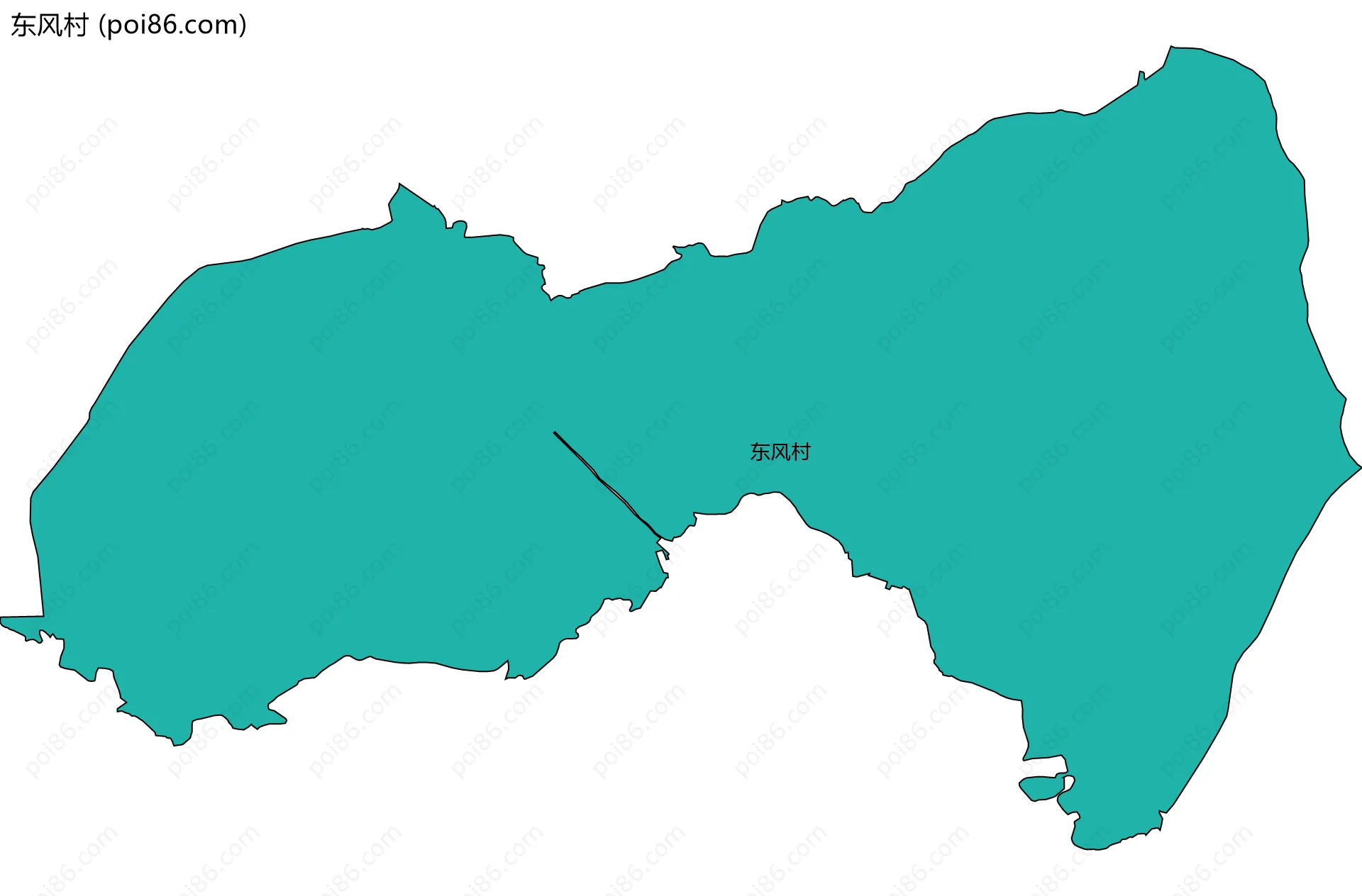 东风村边界地图