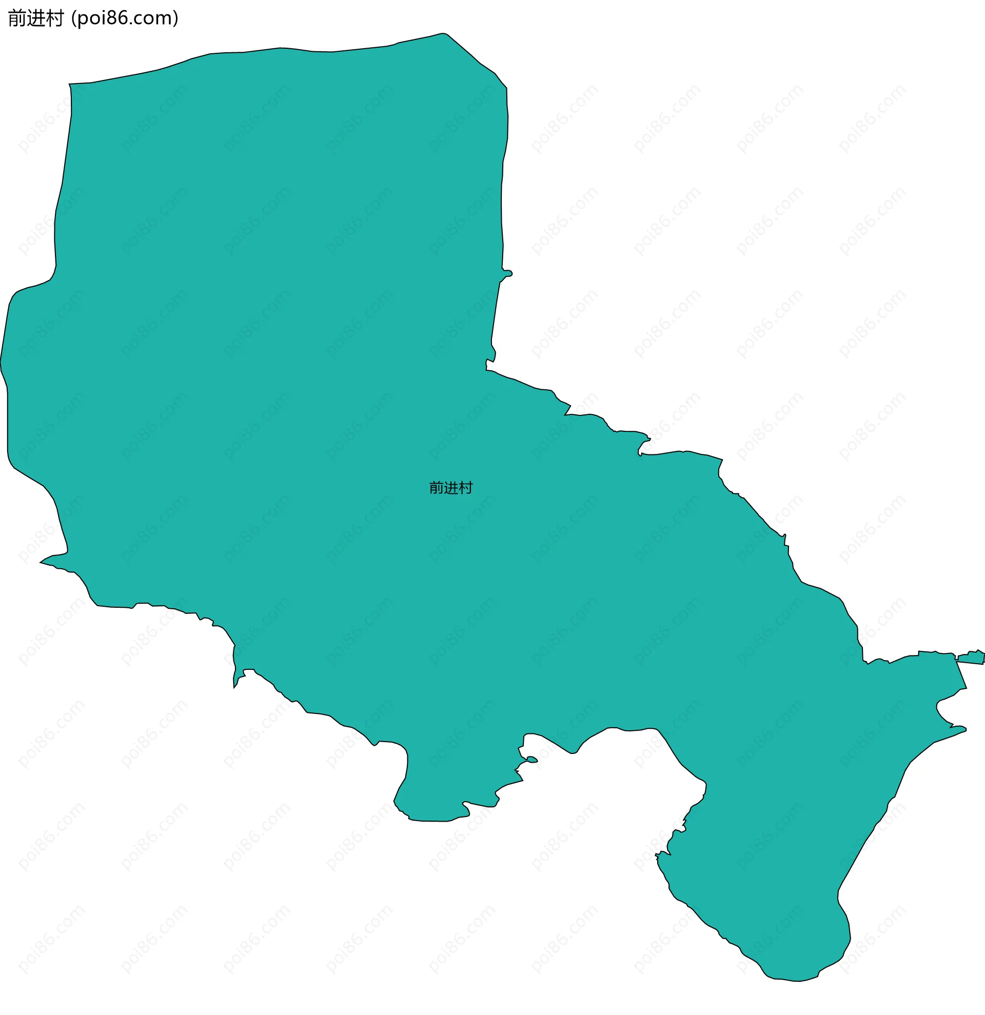 前进村边界地图