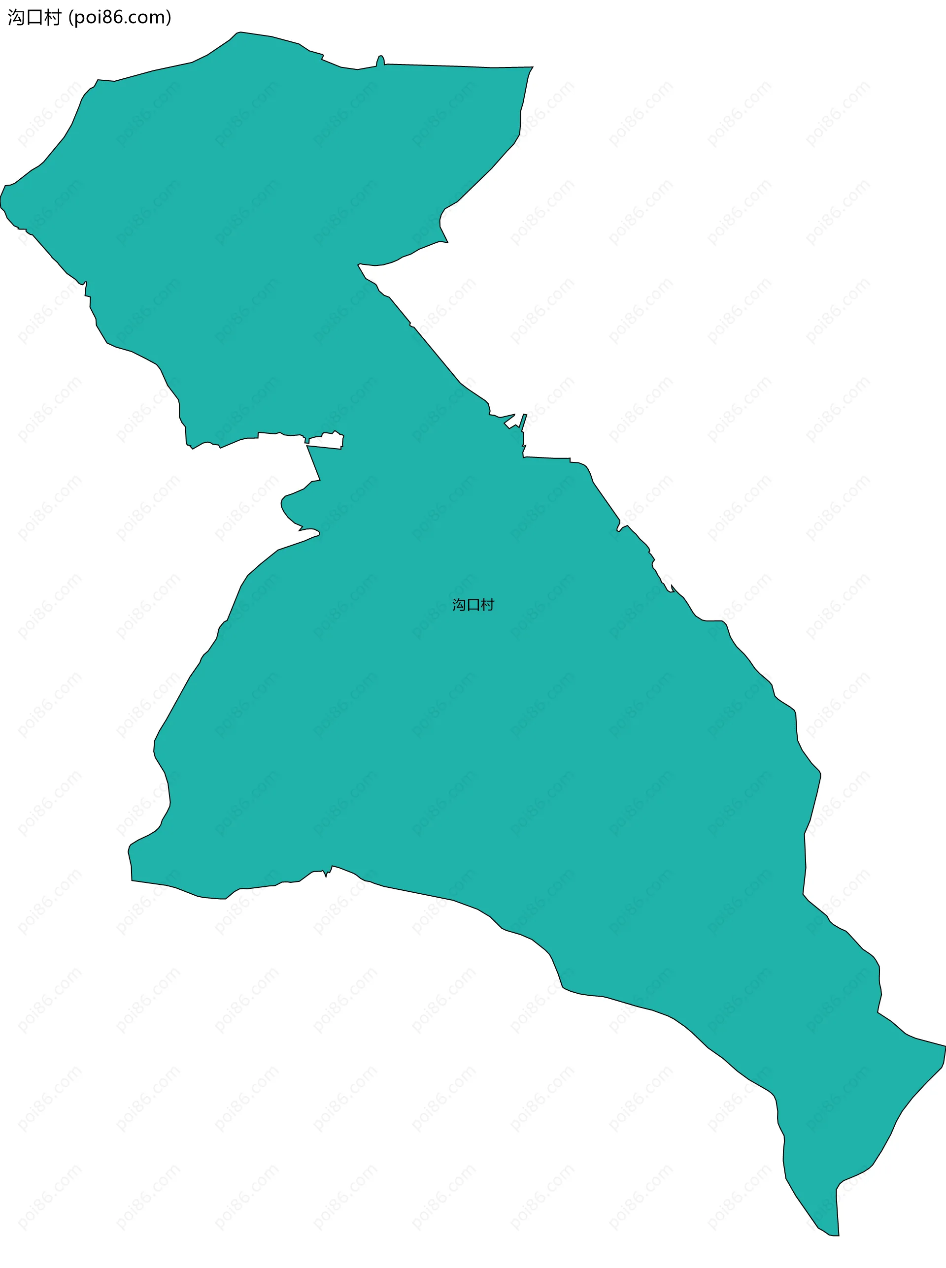 沟口村边界地图