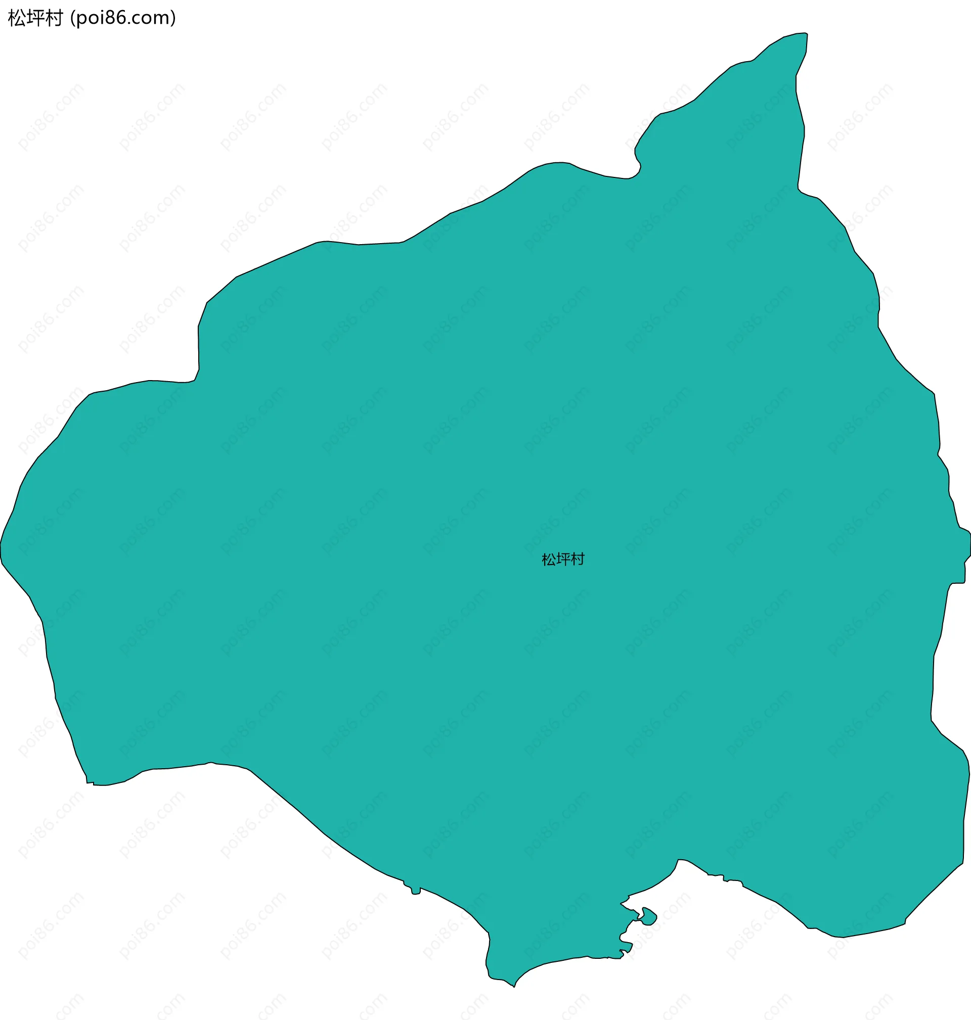 松坪村边界地图