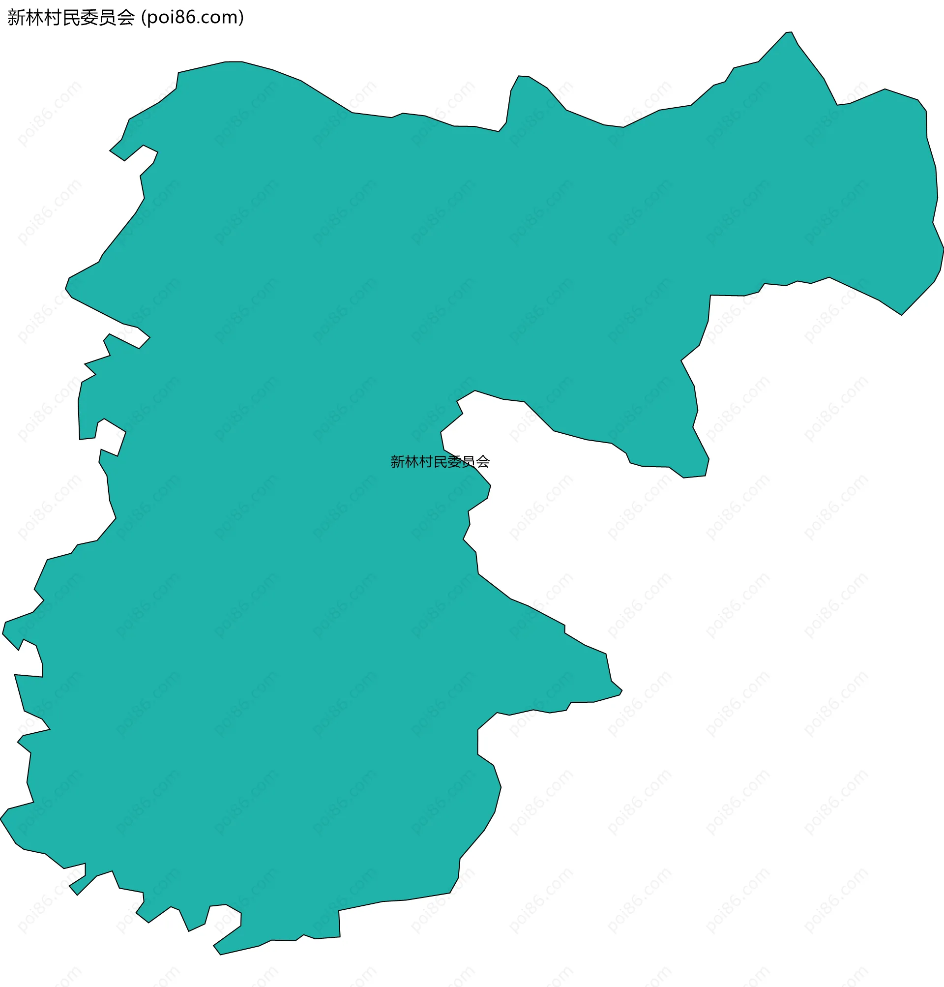 新林村民委员会边界地图