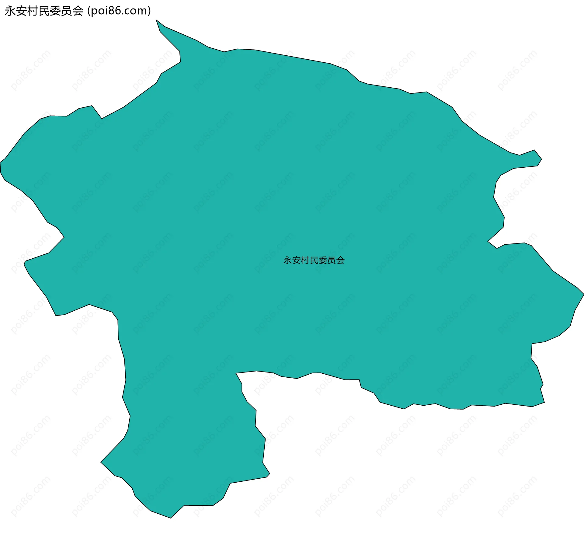 永安村民委员会边界地图