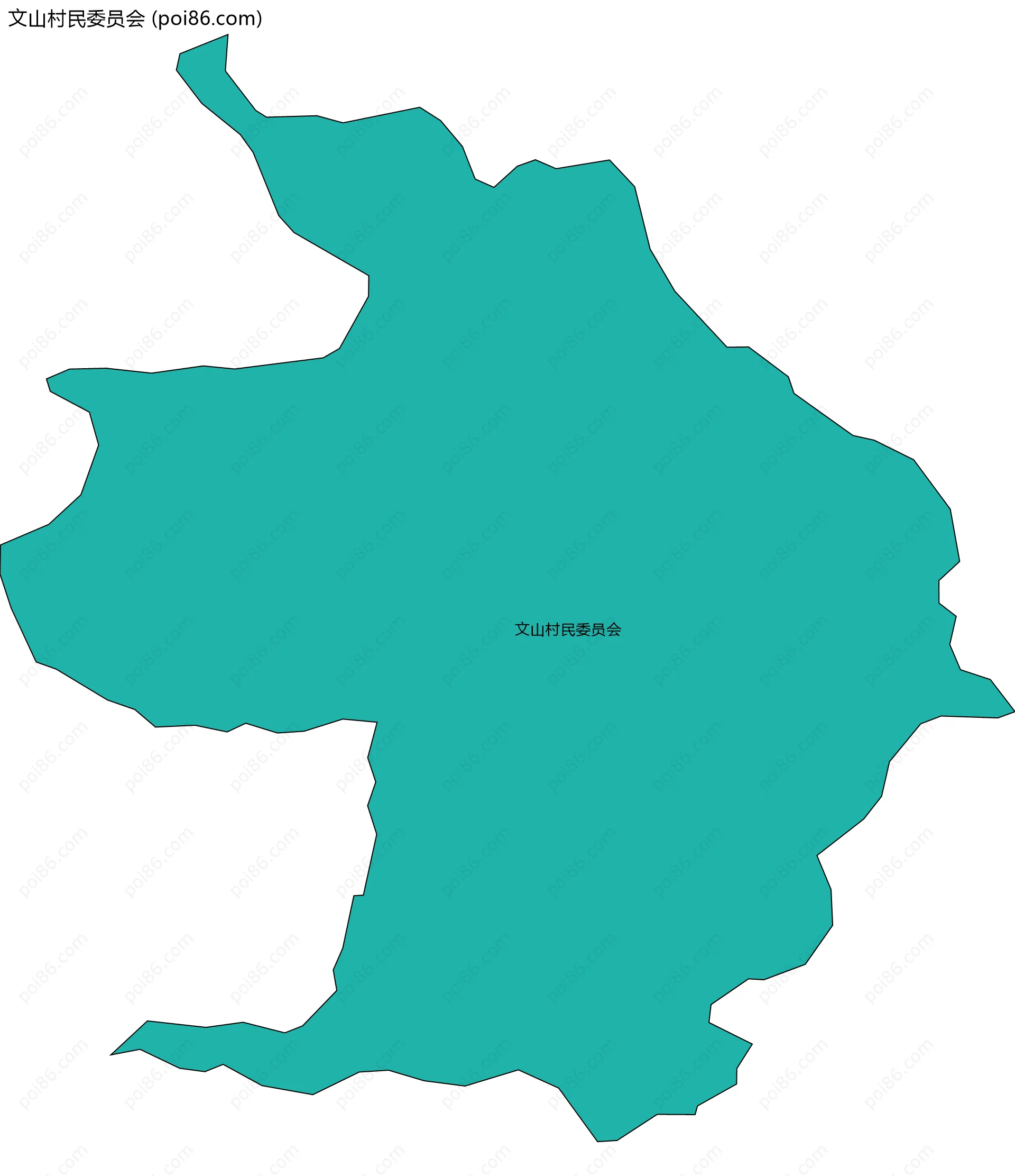 文山村民委员会边界地图