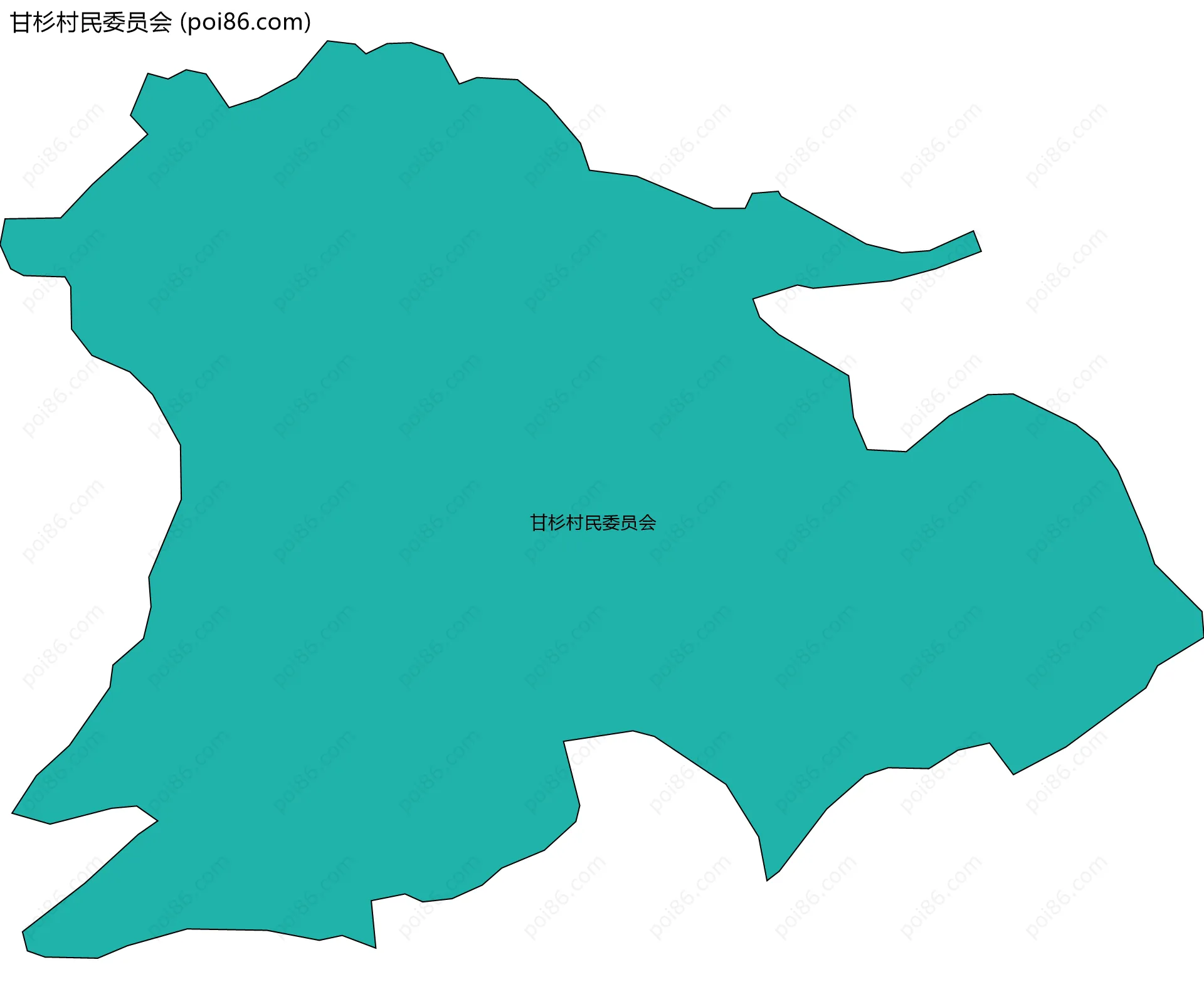 甘杉村民委员会边界地图