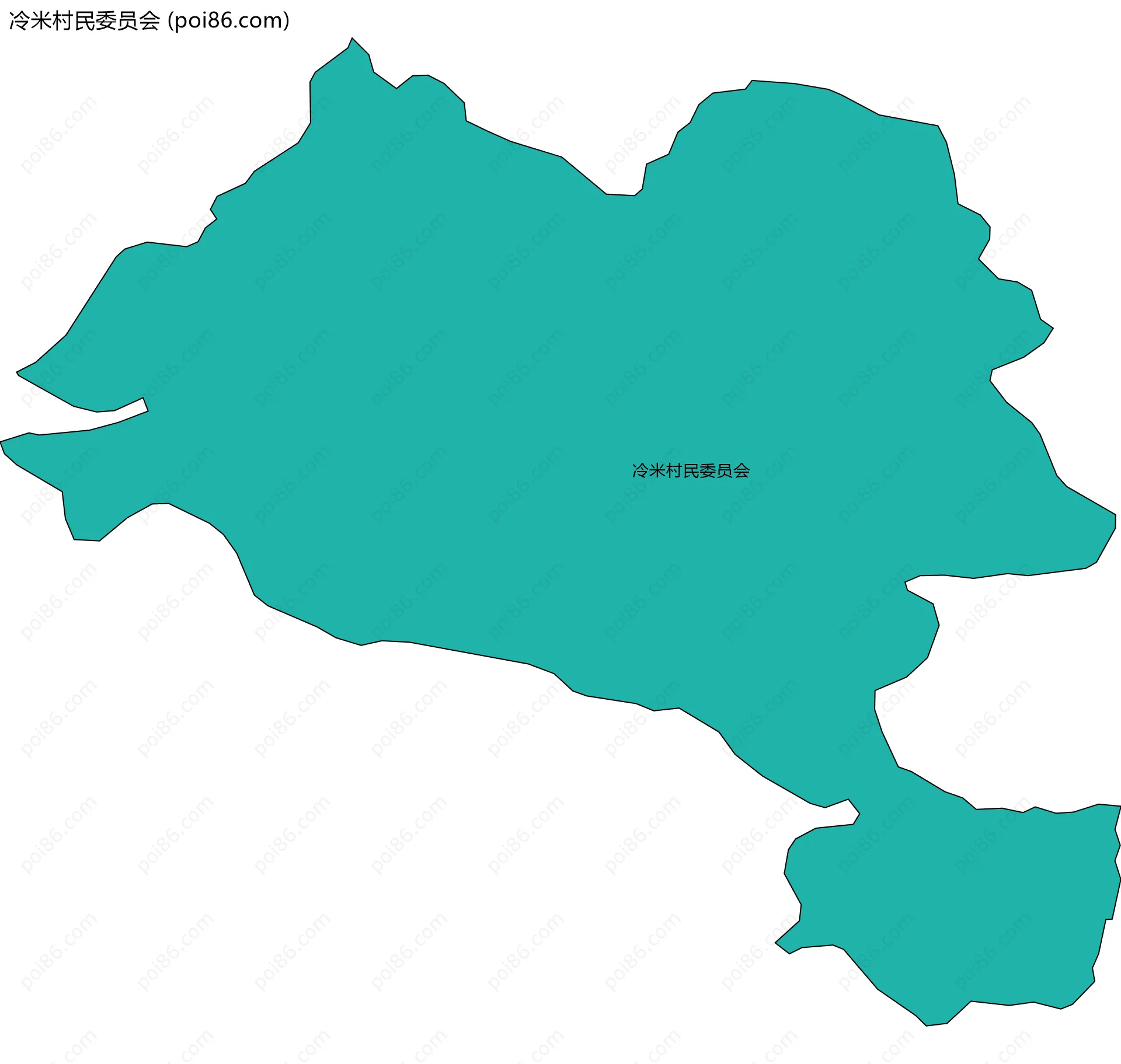 冷米村民委员会边界地图