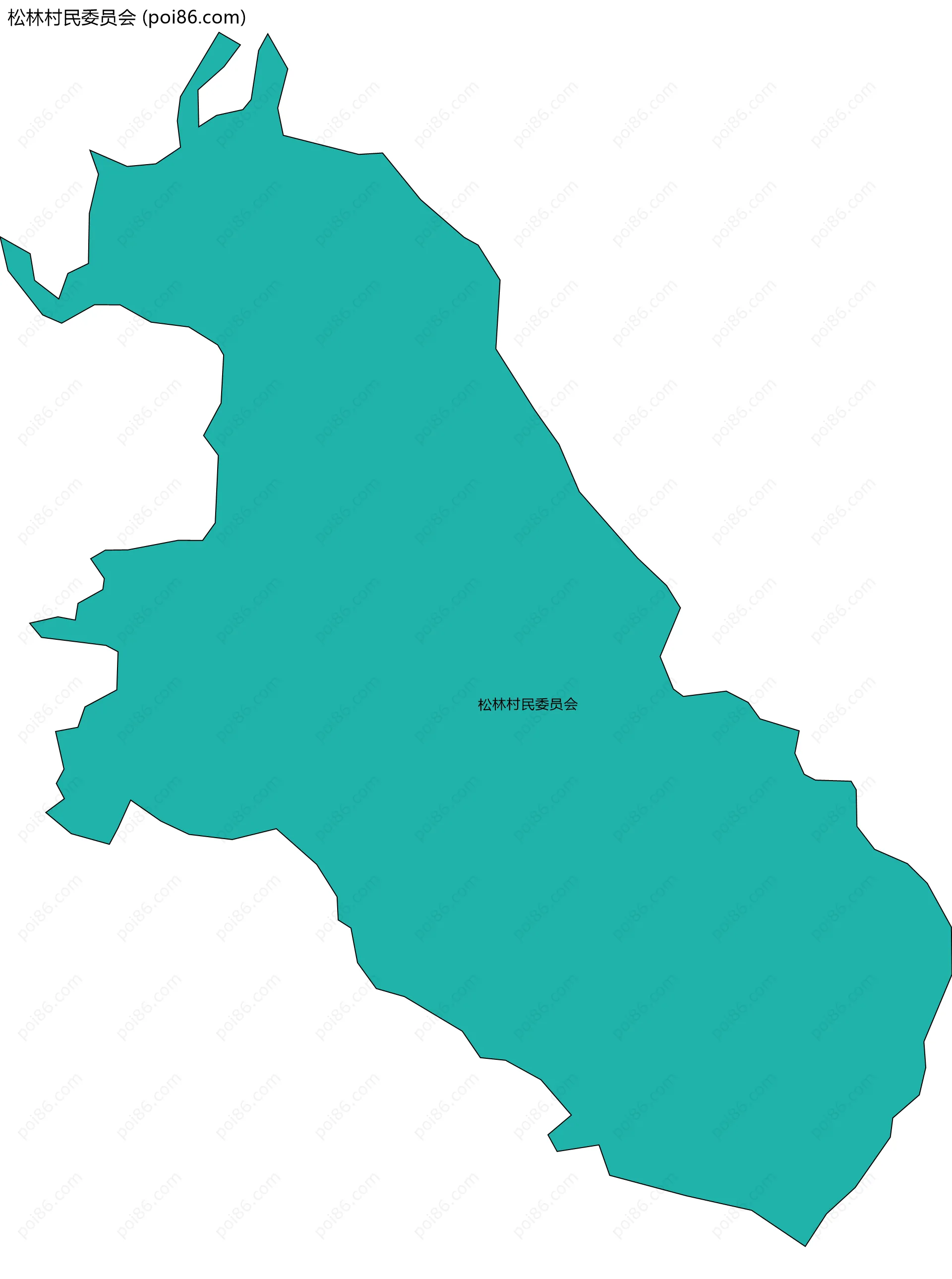 松林村民委员会边界地图