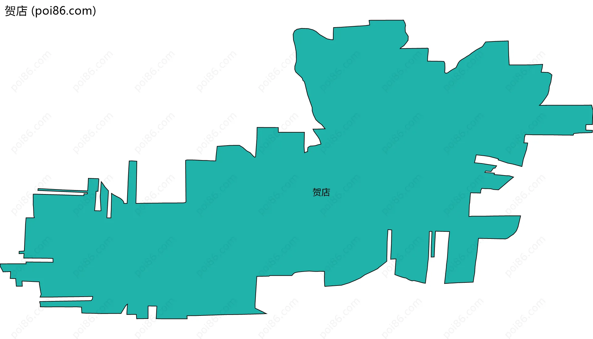 贺店边界地图