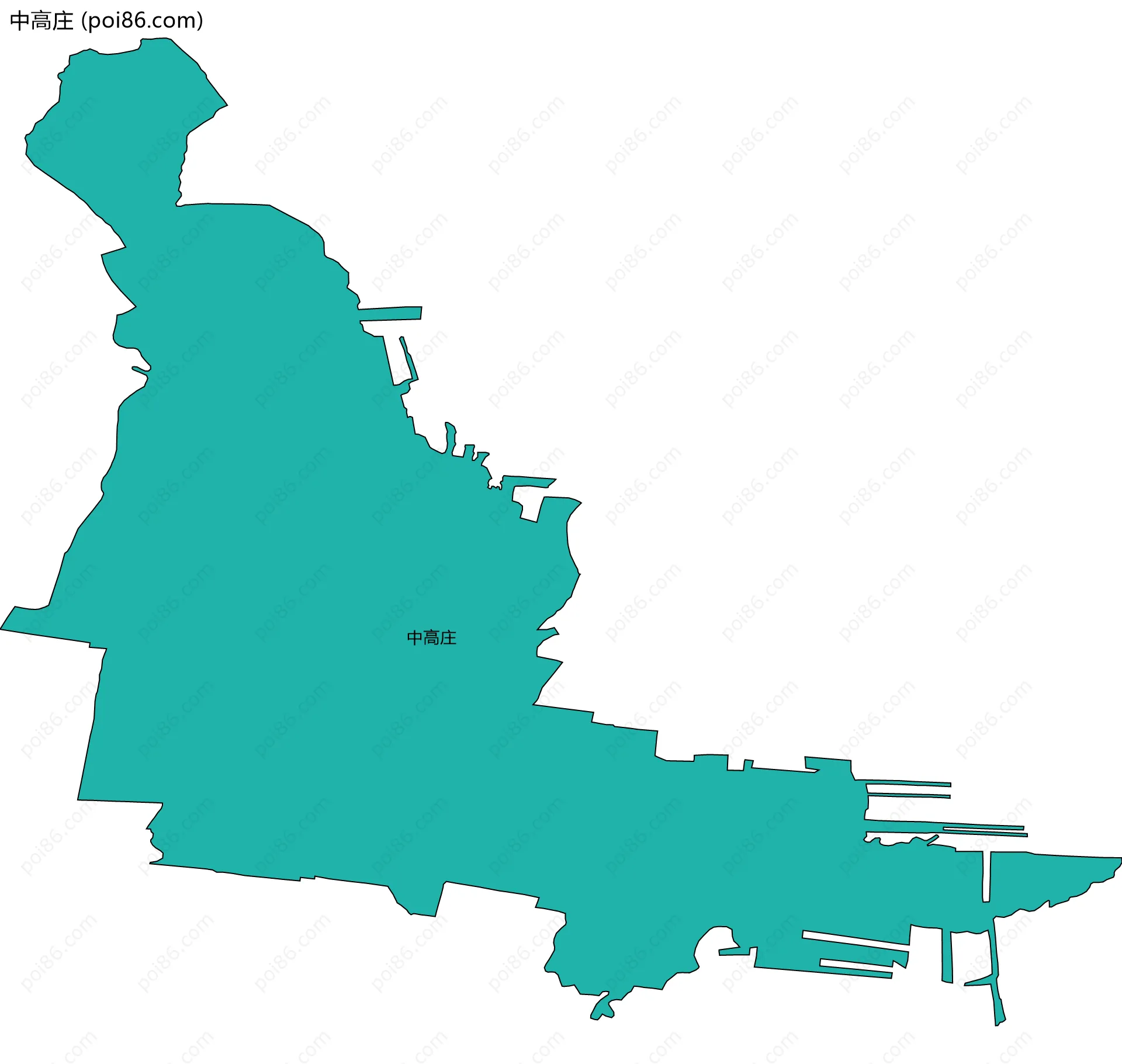 中高庄边界地图