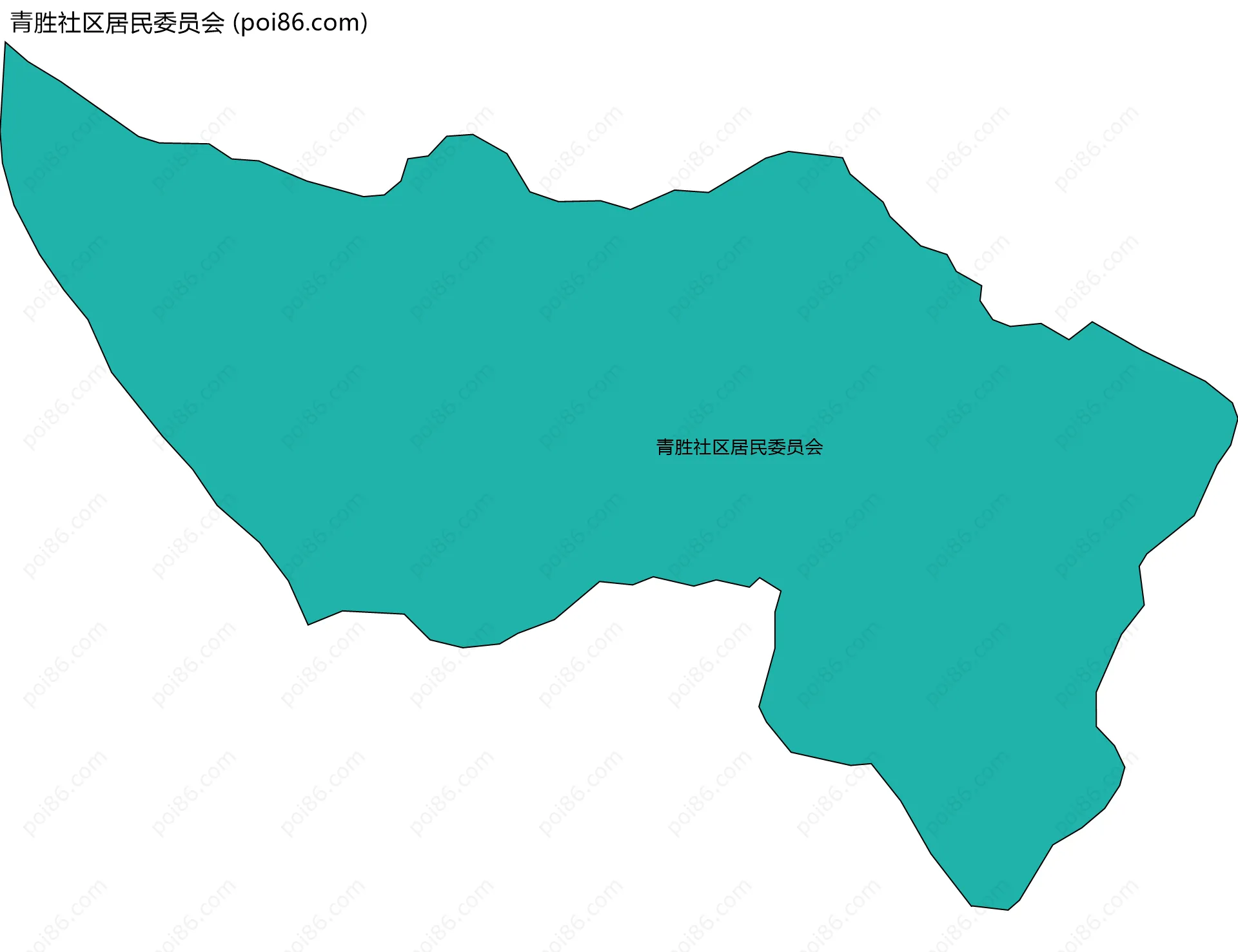 青胜社区居民委员会边界地图