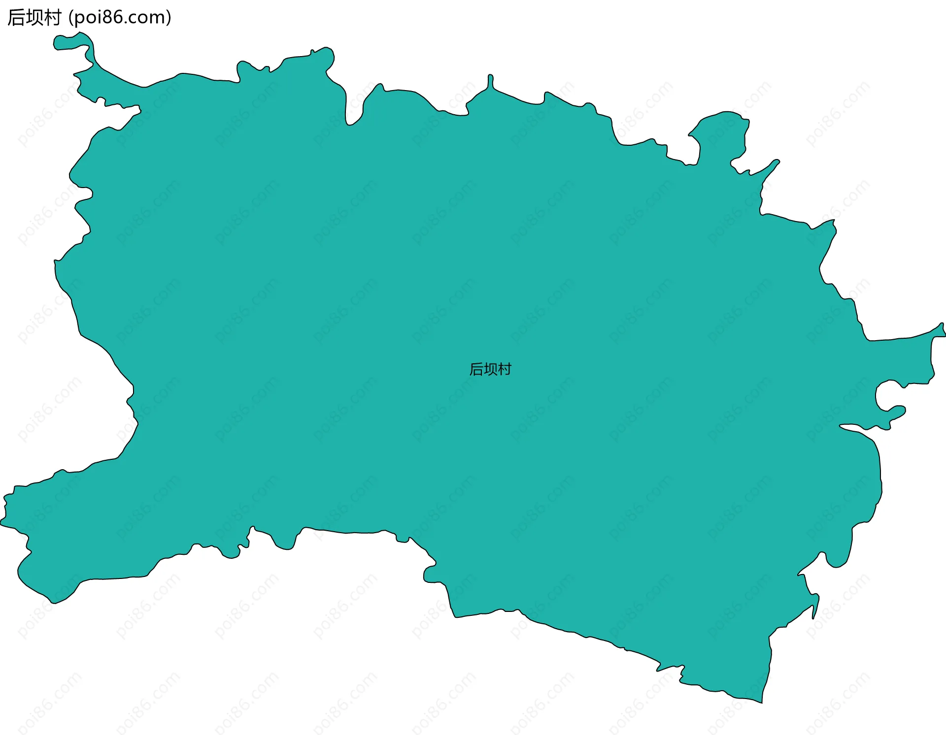 后坝村边界地图