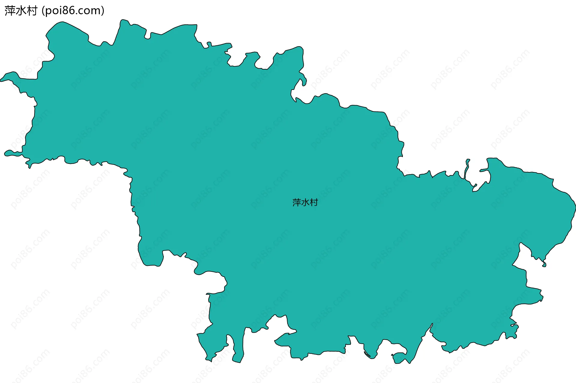 萍水村边界地图