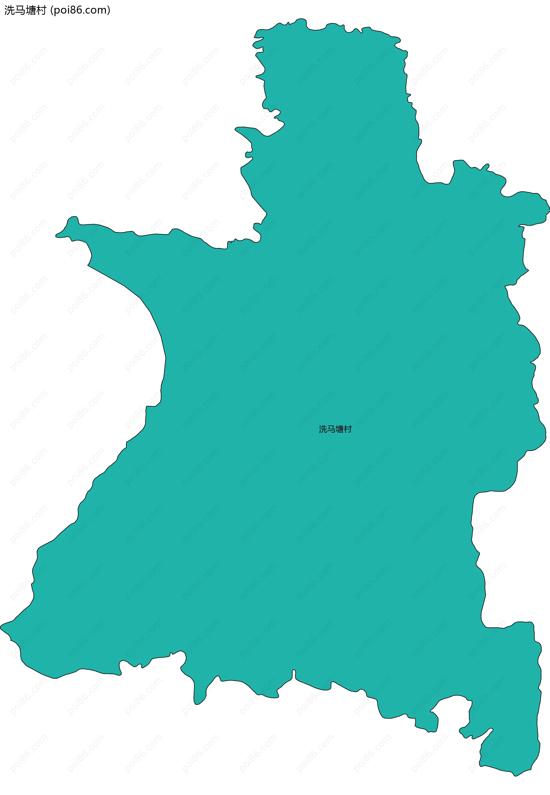 洗马塘村边界地图