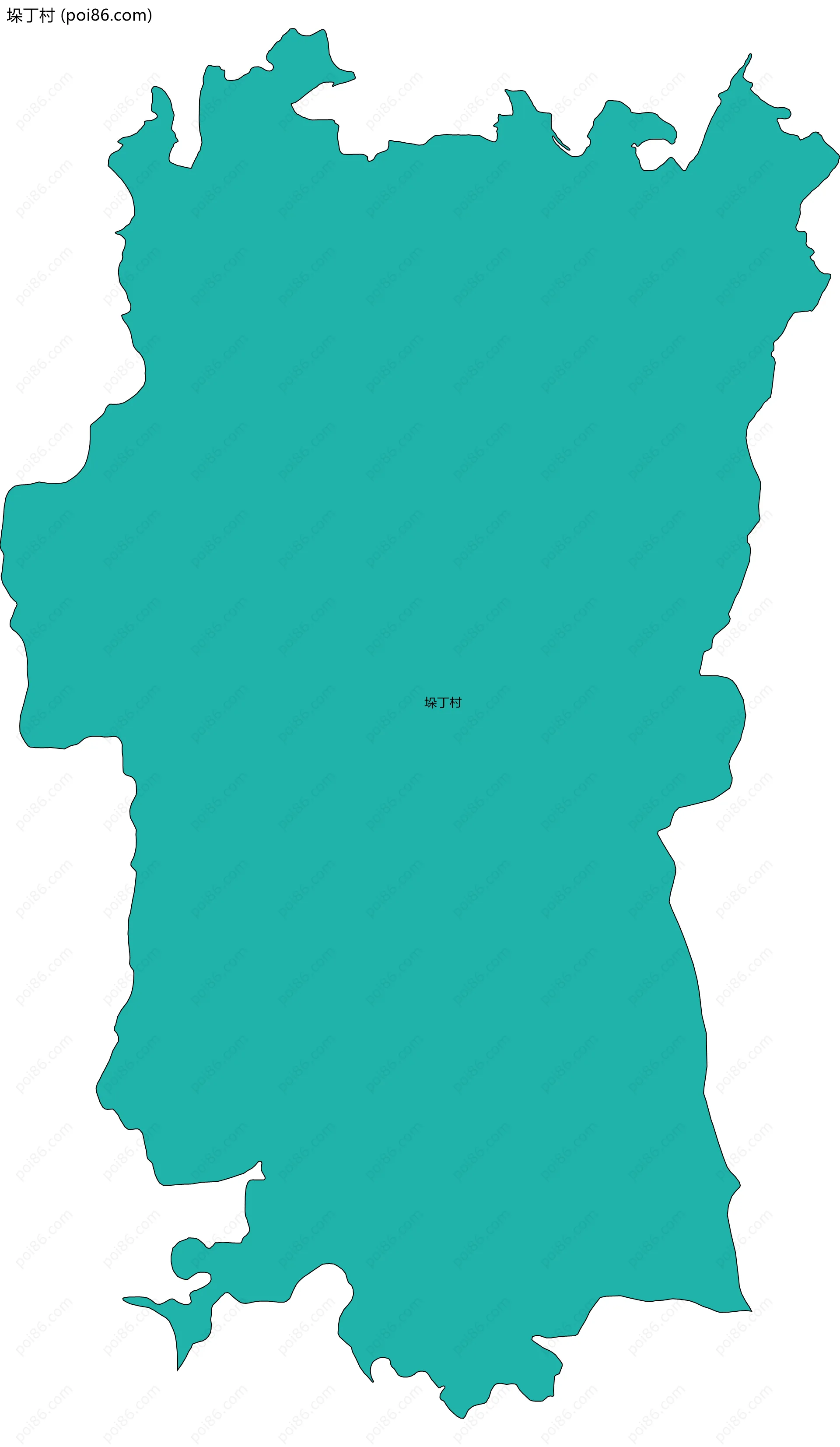 垛丁村边界地图