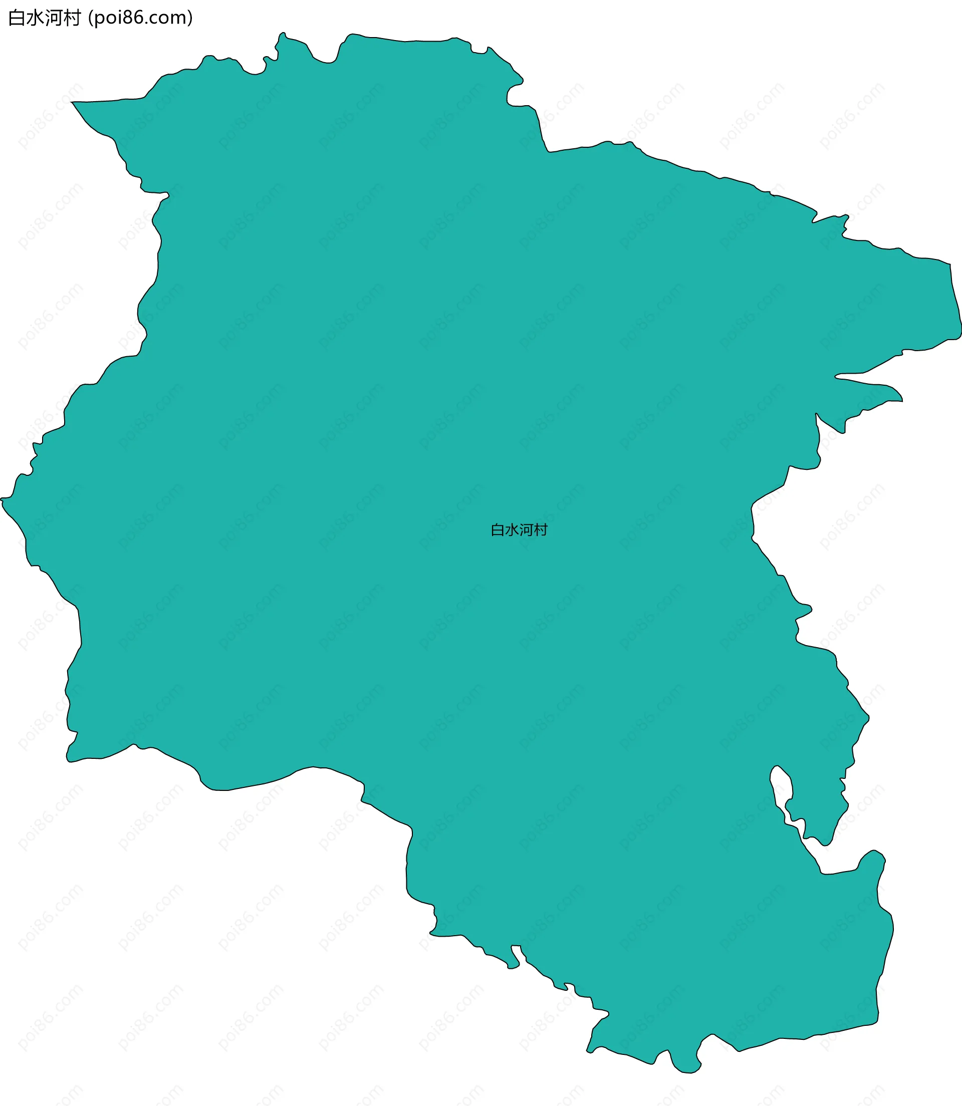 白水河村边界地图