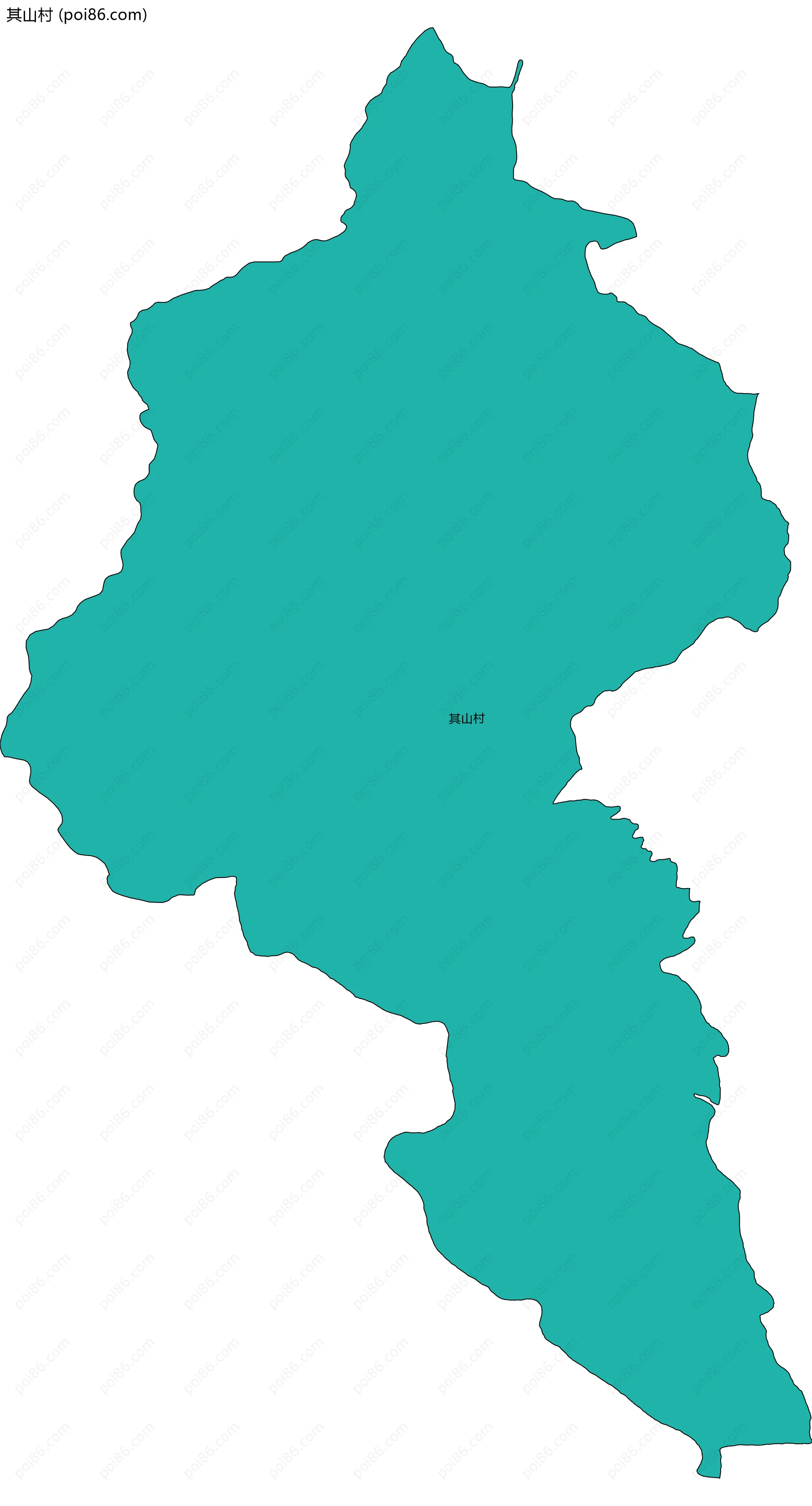 其山村边界地图