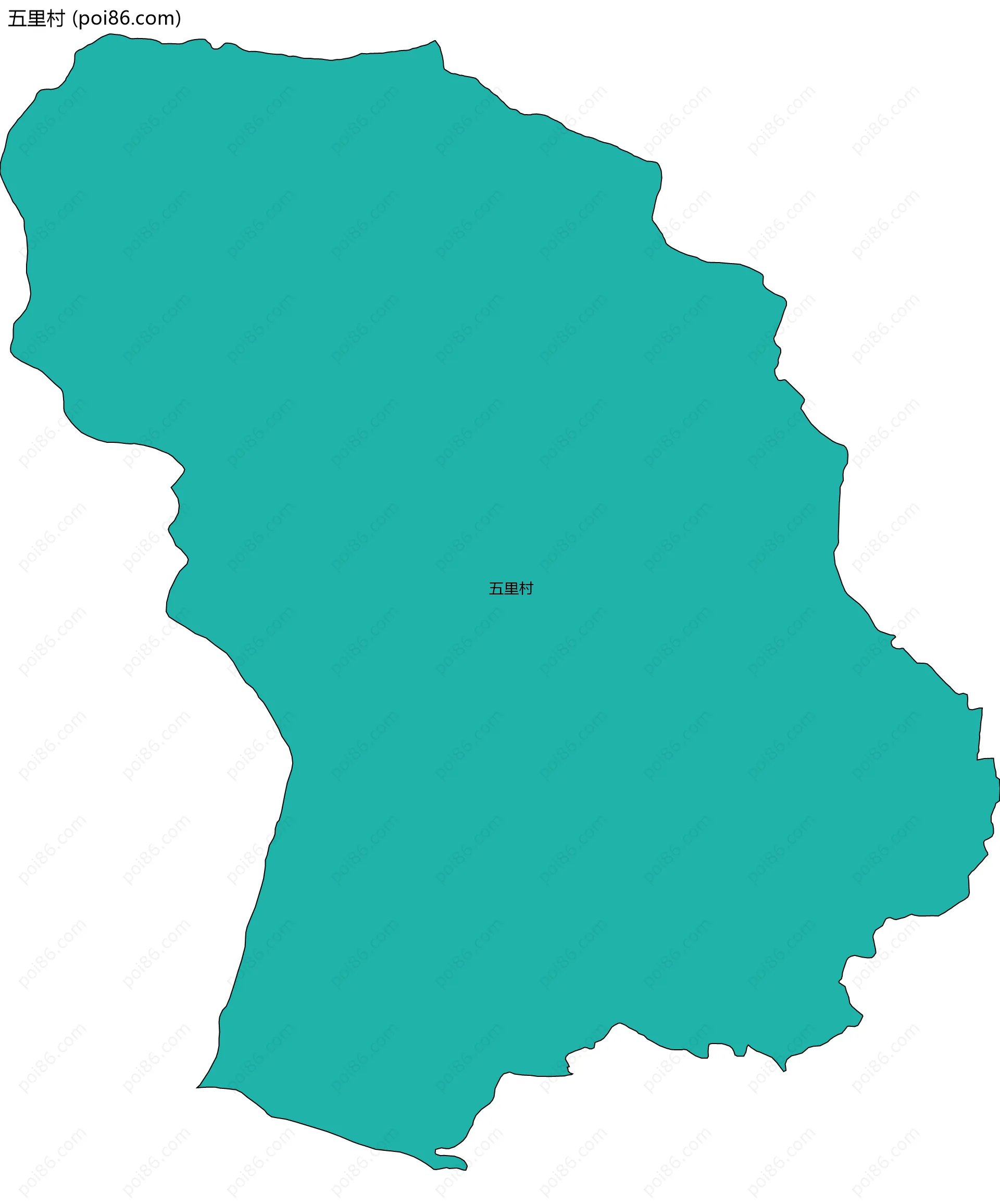 五里村边界地图