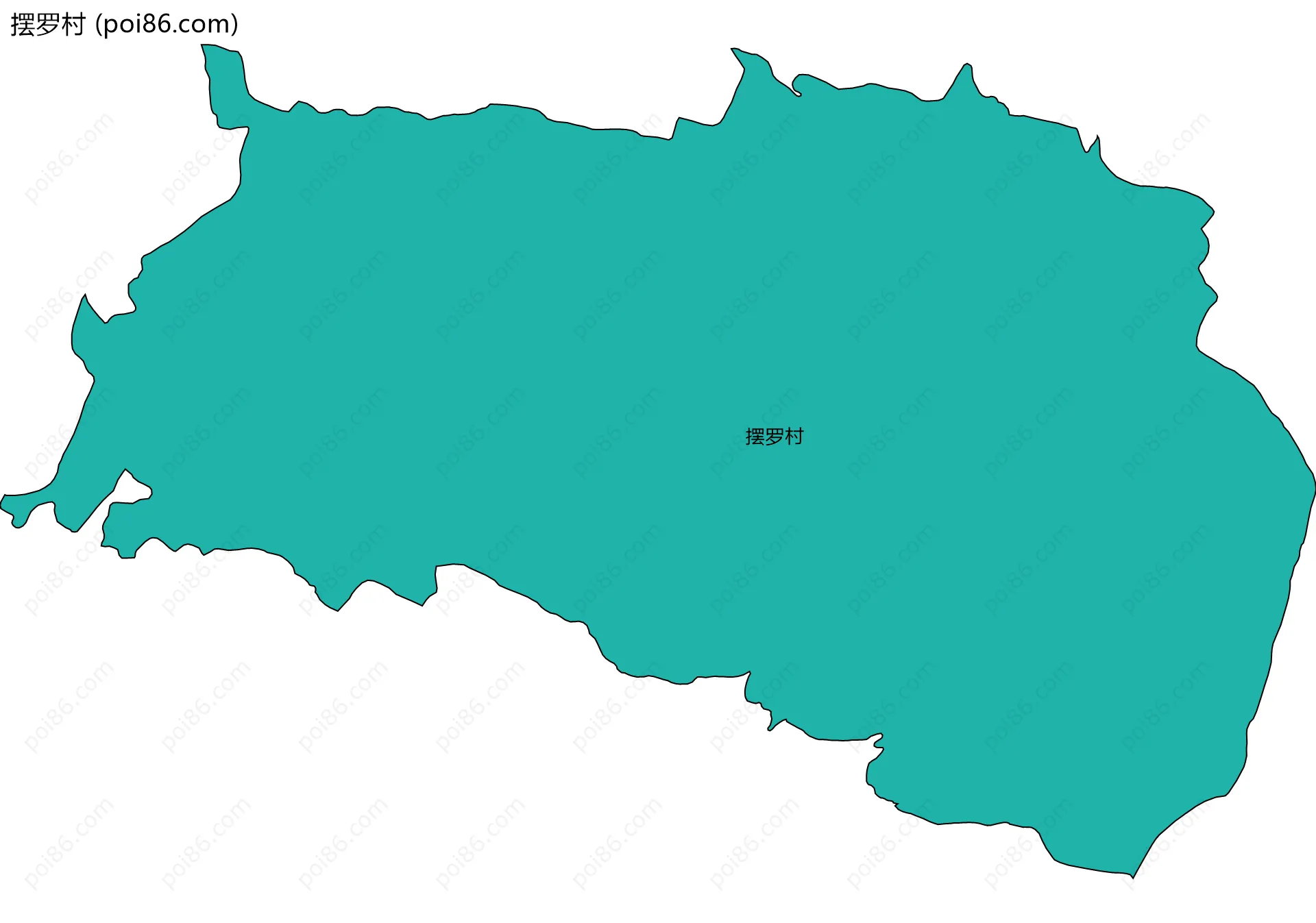 摆罗村边界地图