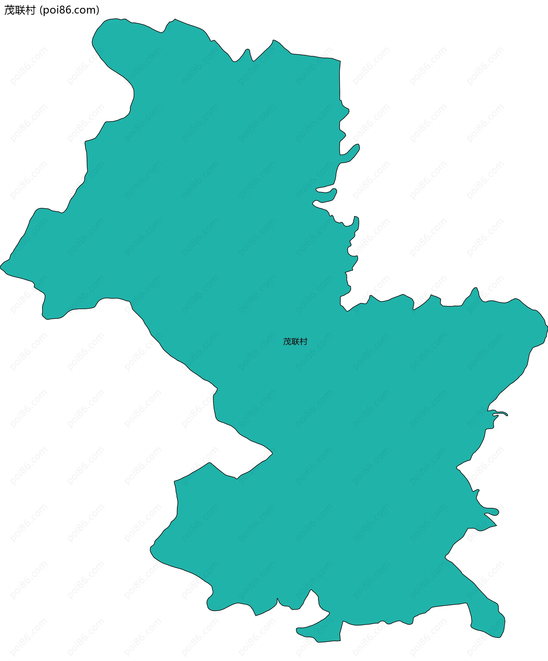 茂联村边界地图