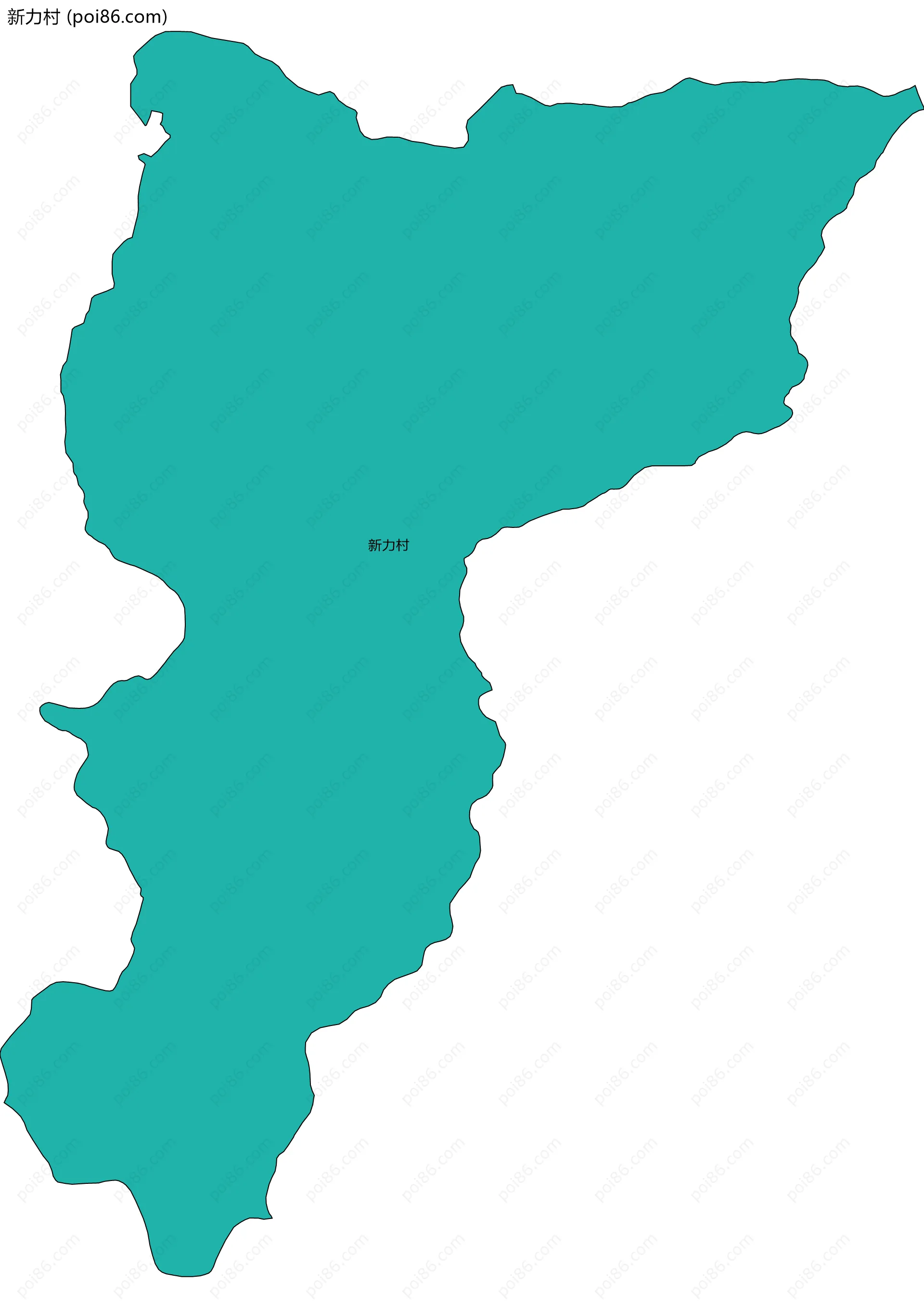 新力村边界地图