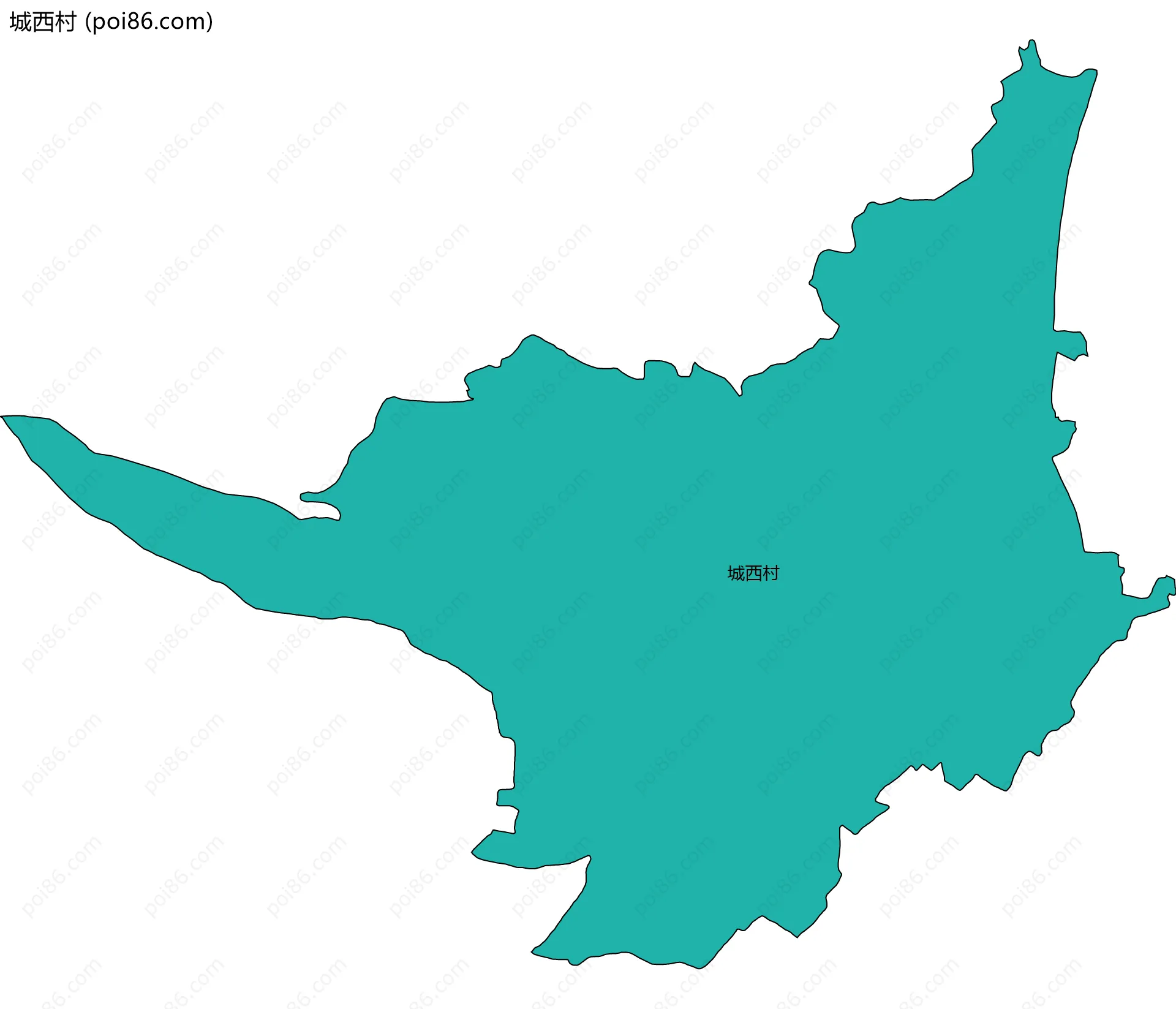 城西村边界地图