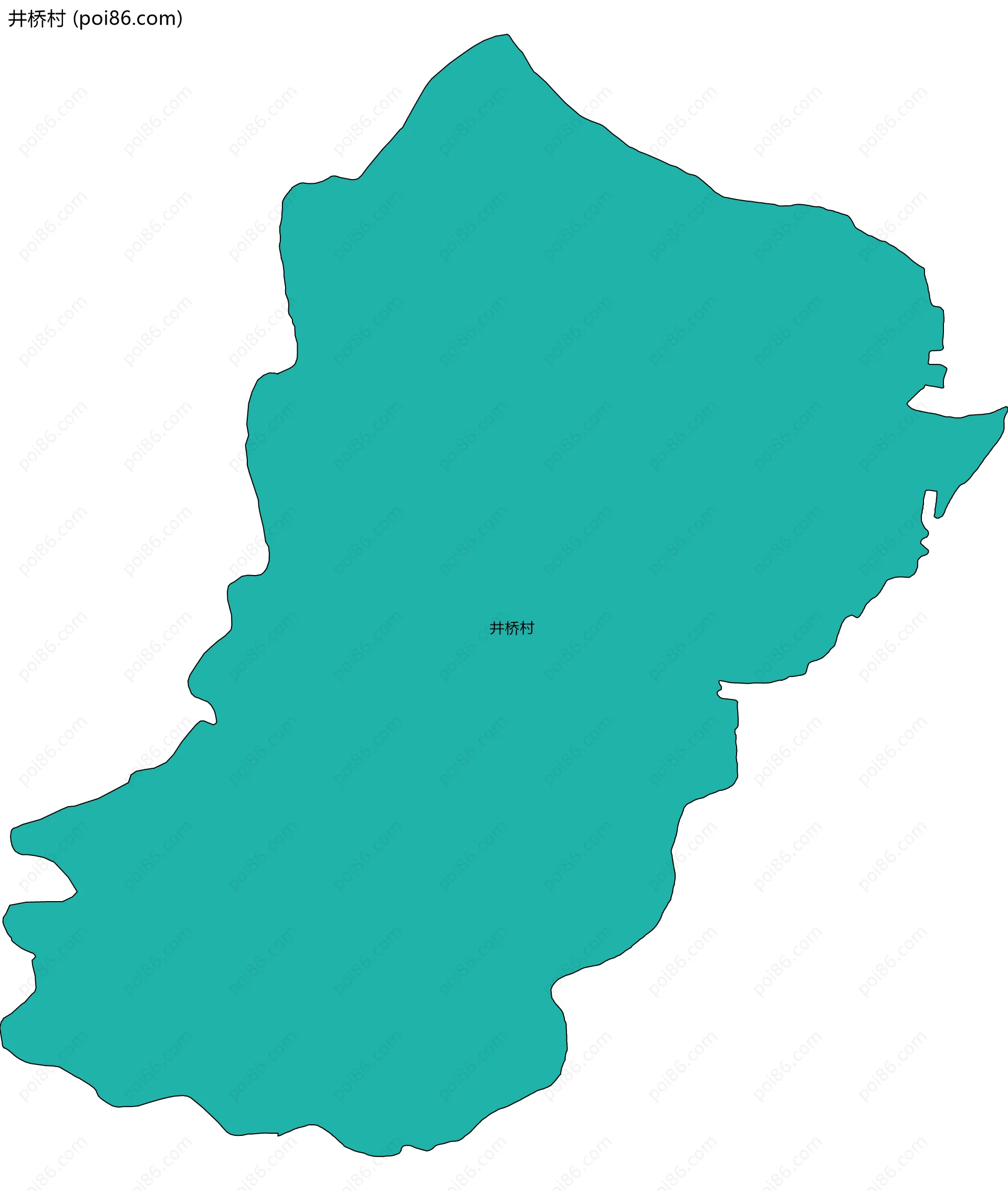 井桥村边界地图