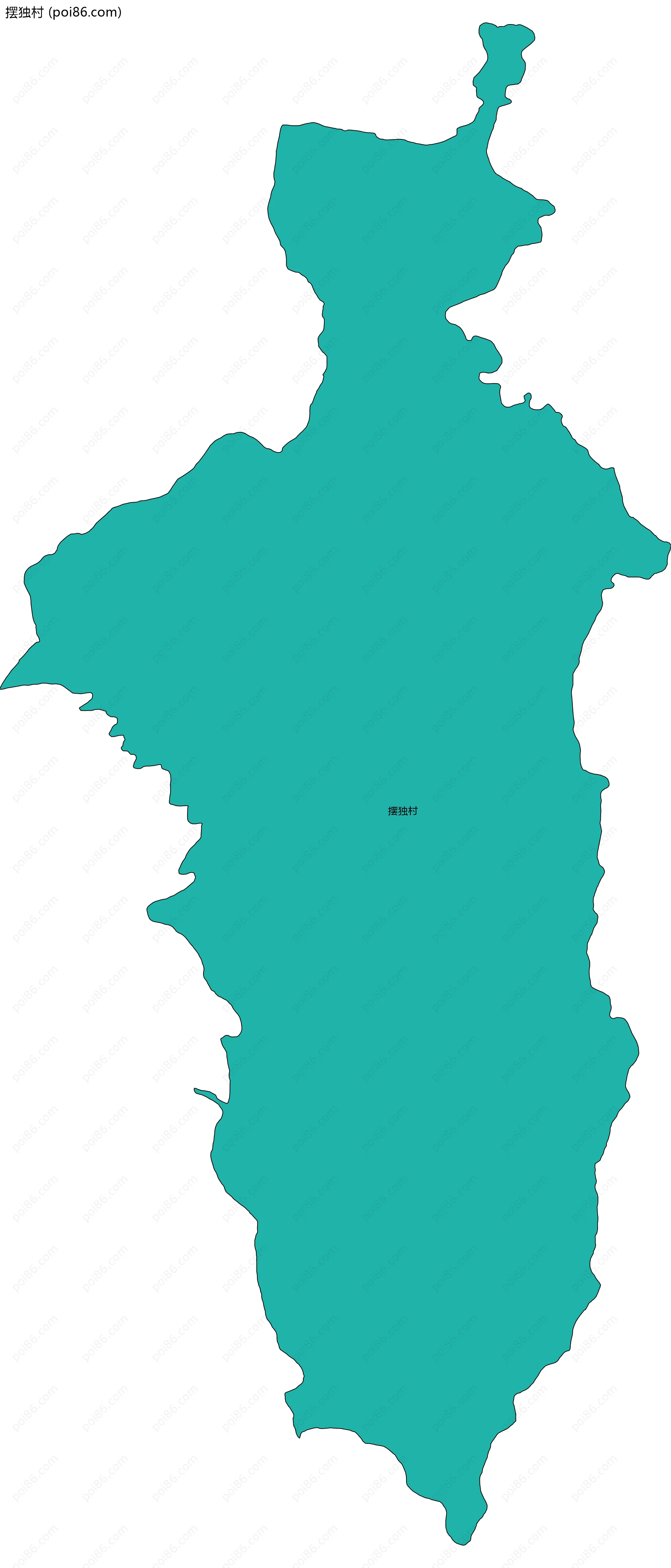 摆独村边界地图