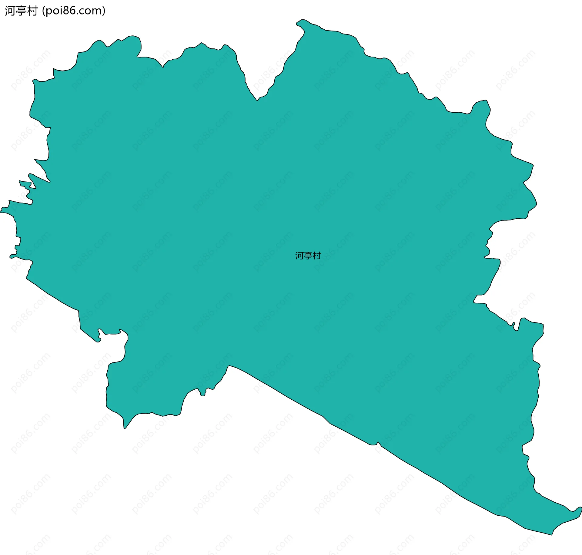 河亭村边界地图