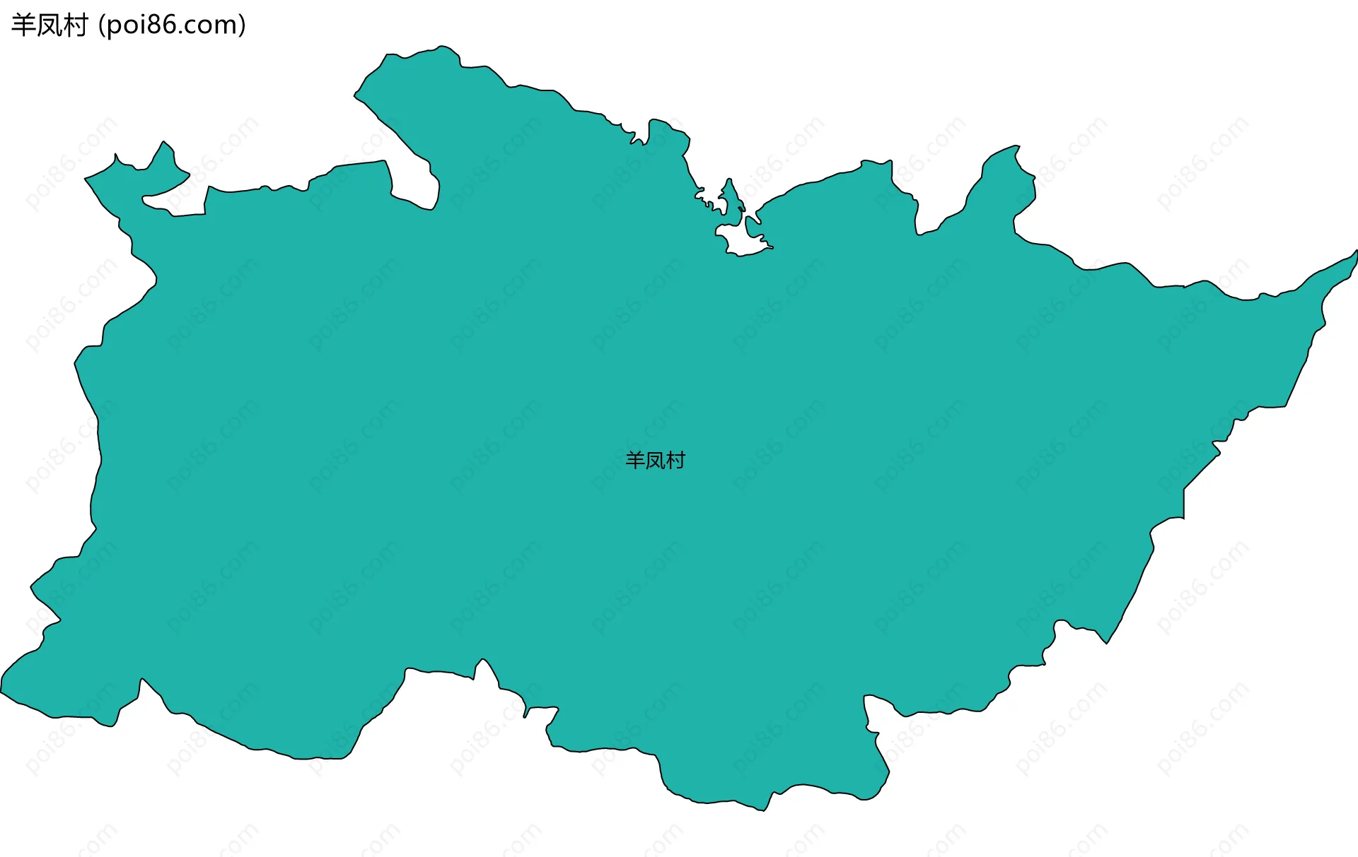 羊凤村边界地图