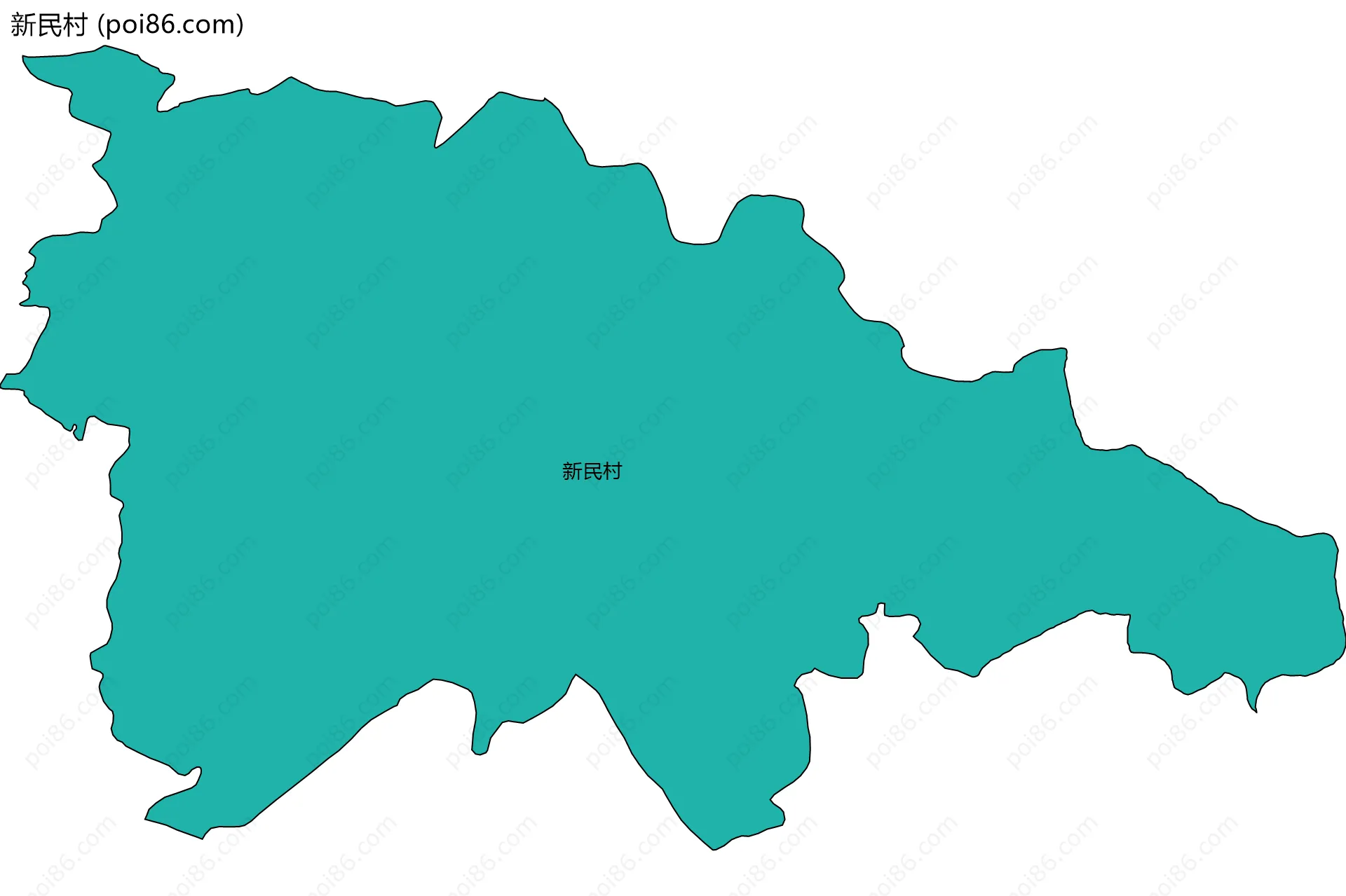 新民村边界地图