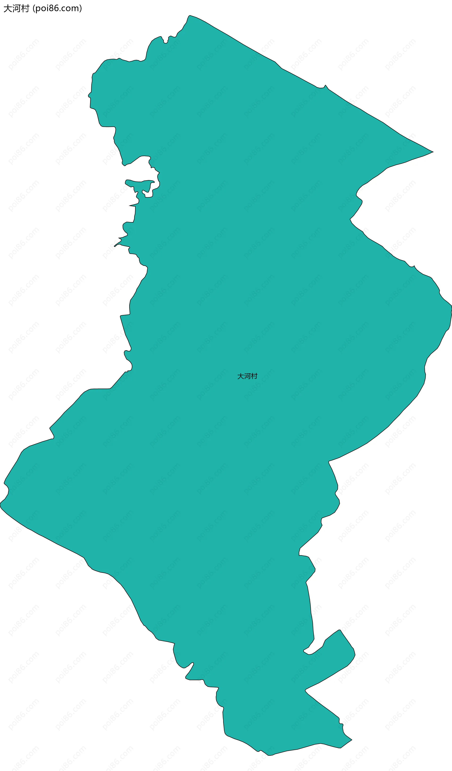 大河村边界地图