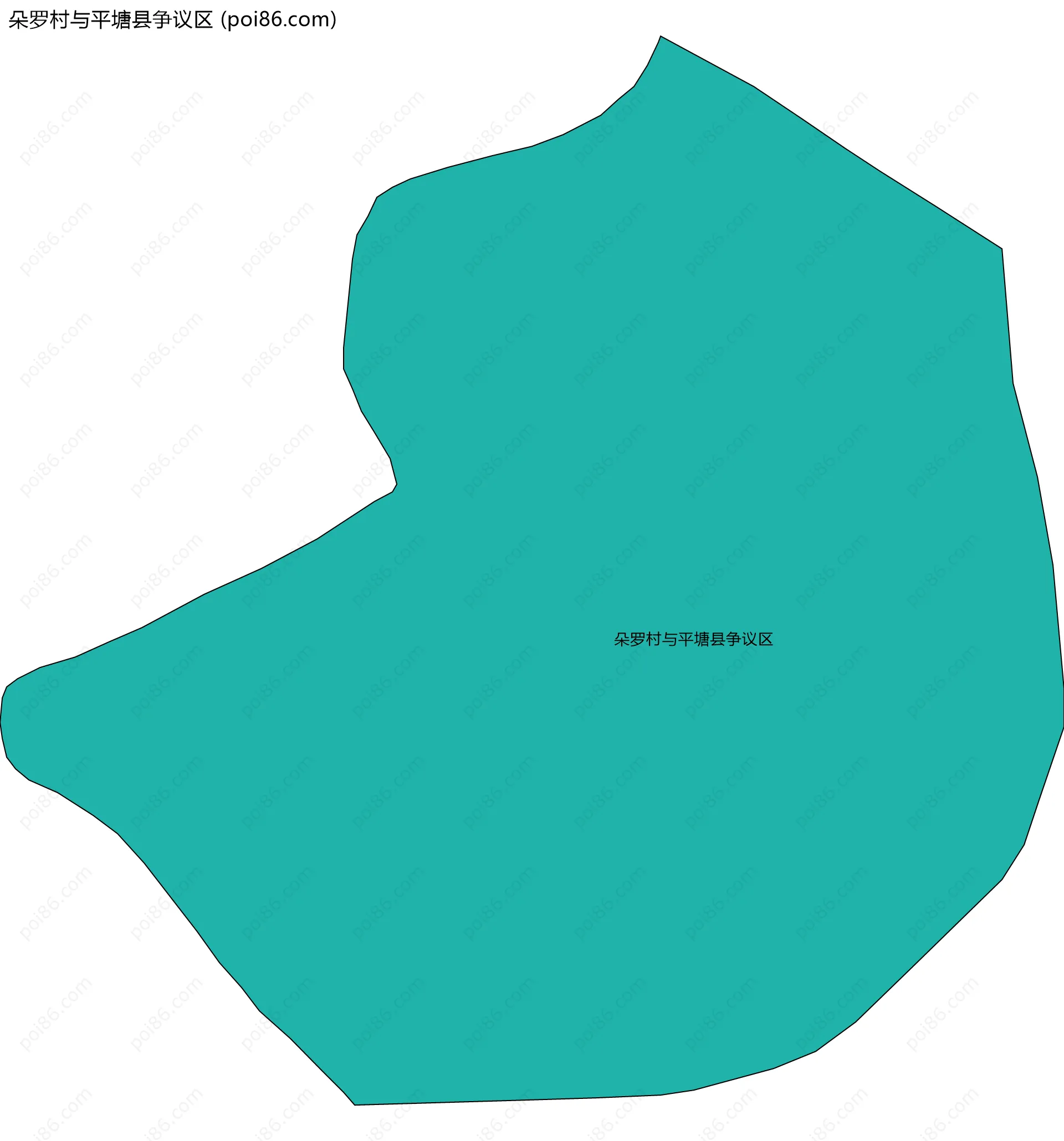 朵罗村与平塘县争议区边界地图