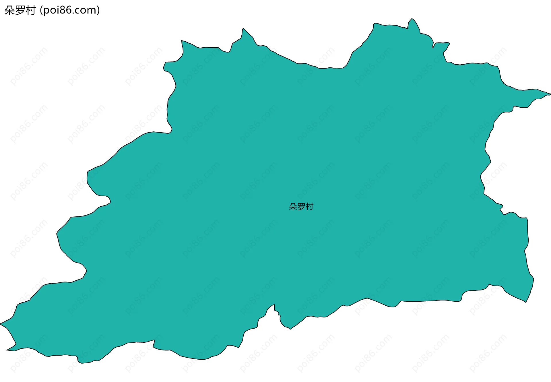 朵罗村边界地图