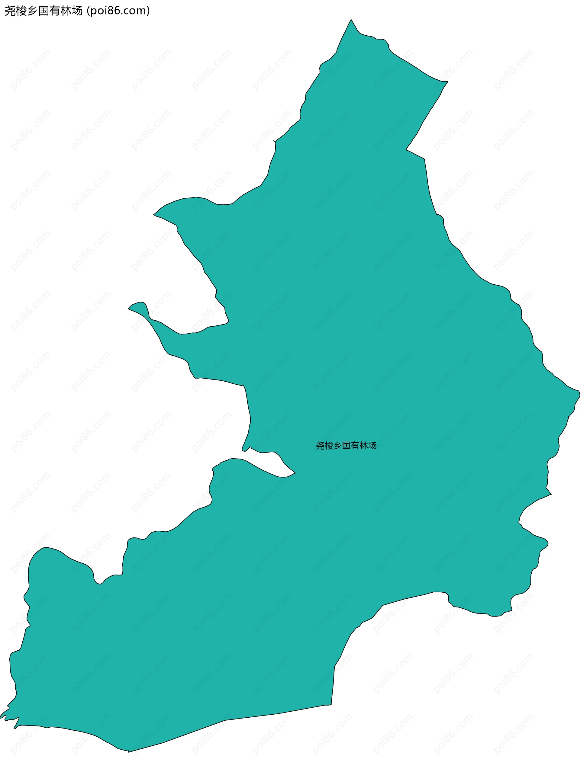 尧梭乡国有林场边界地图