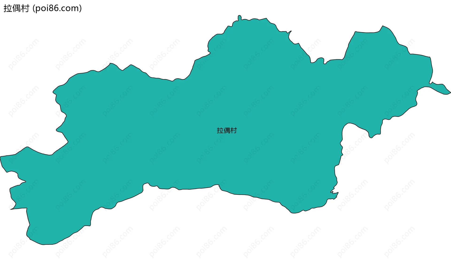 拉偶村边界地图