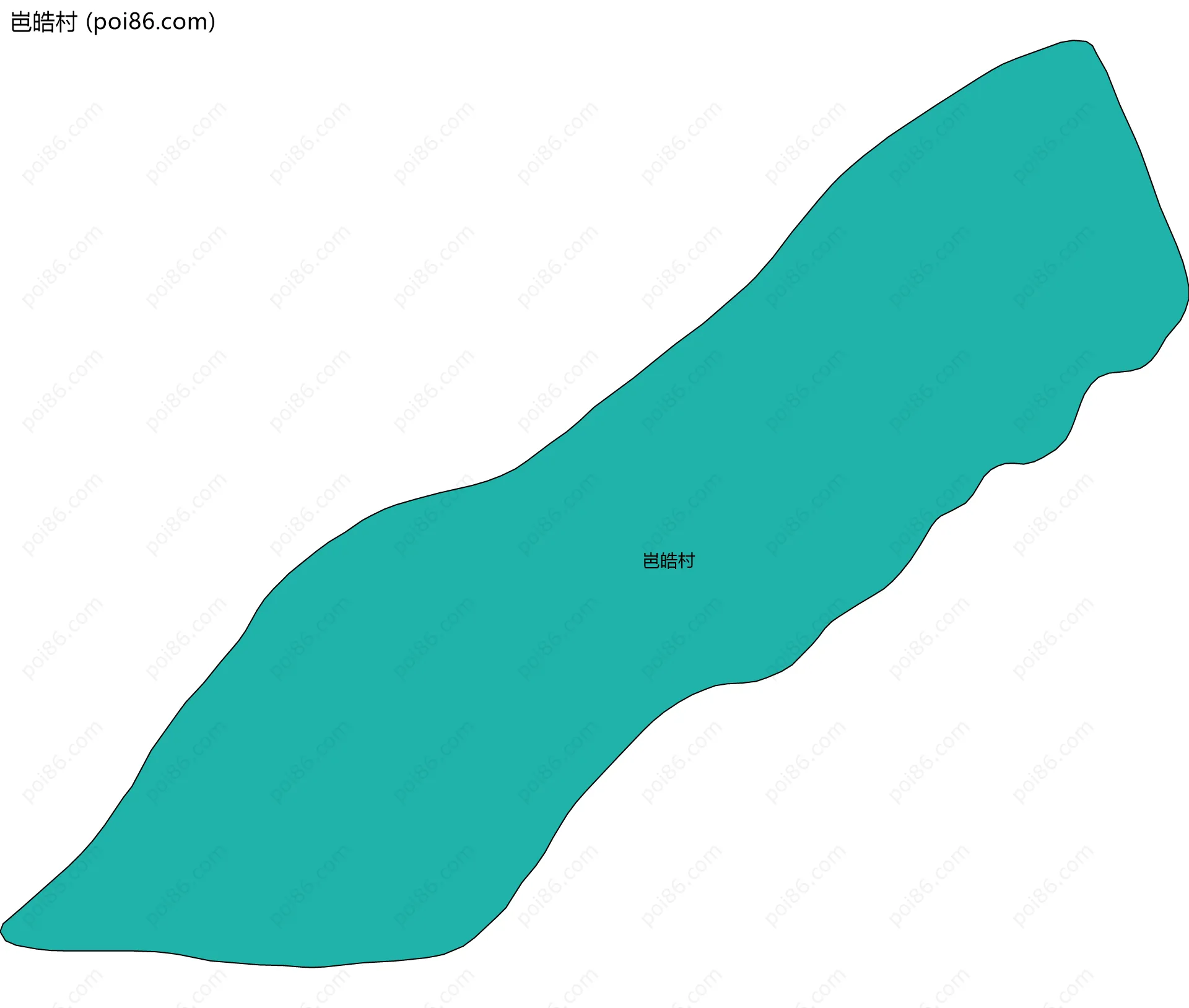 岜皓村边界地图