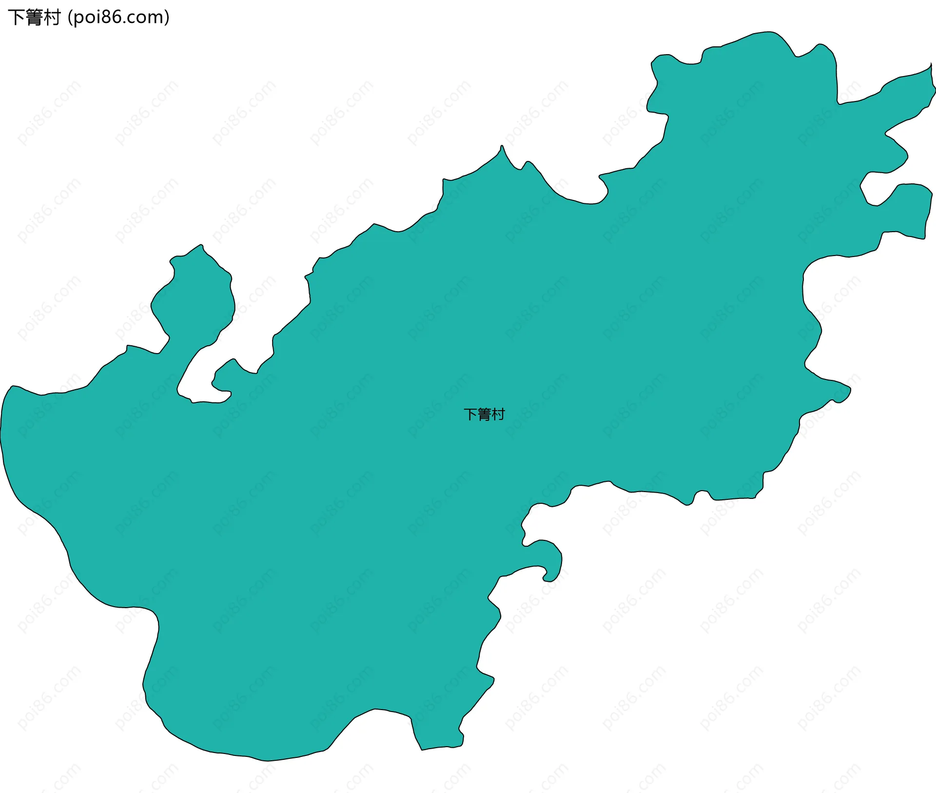 下箐村边界地图