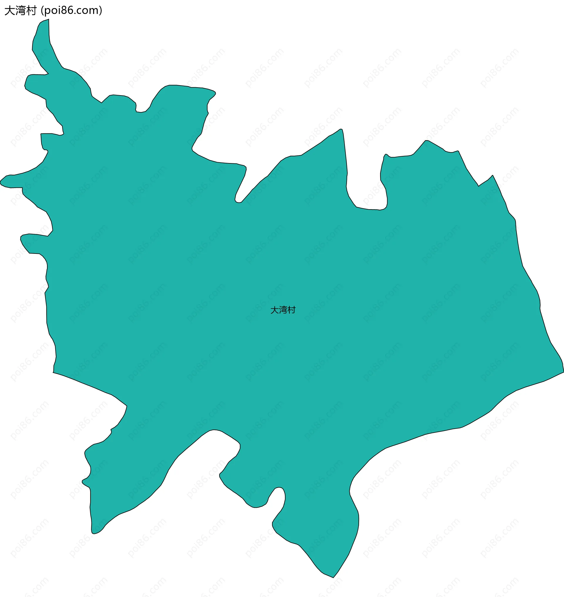 大湾村边界地图