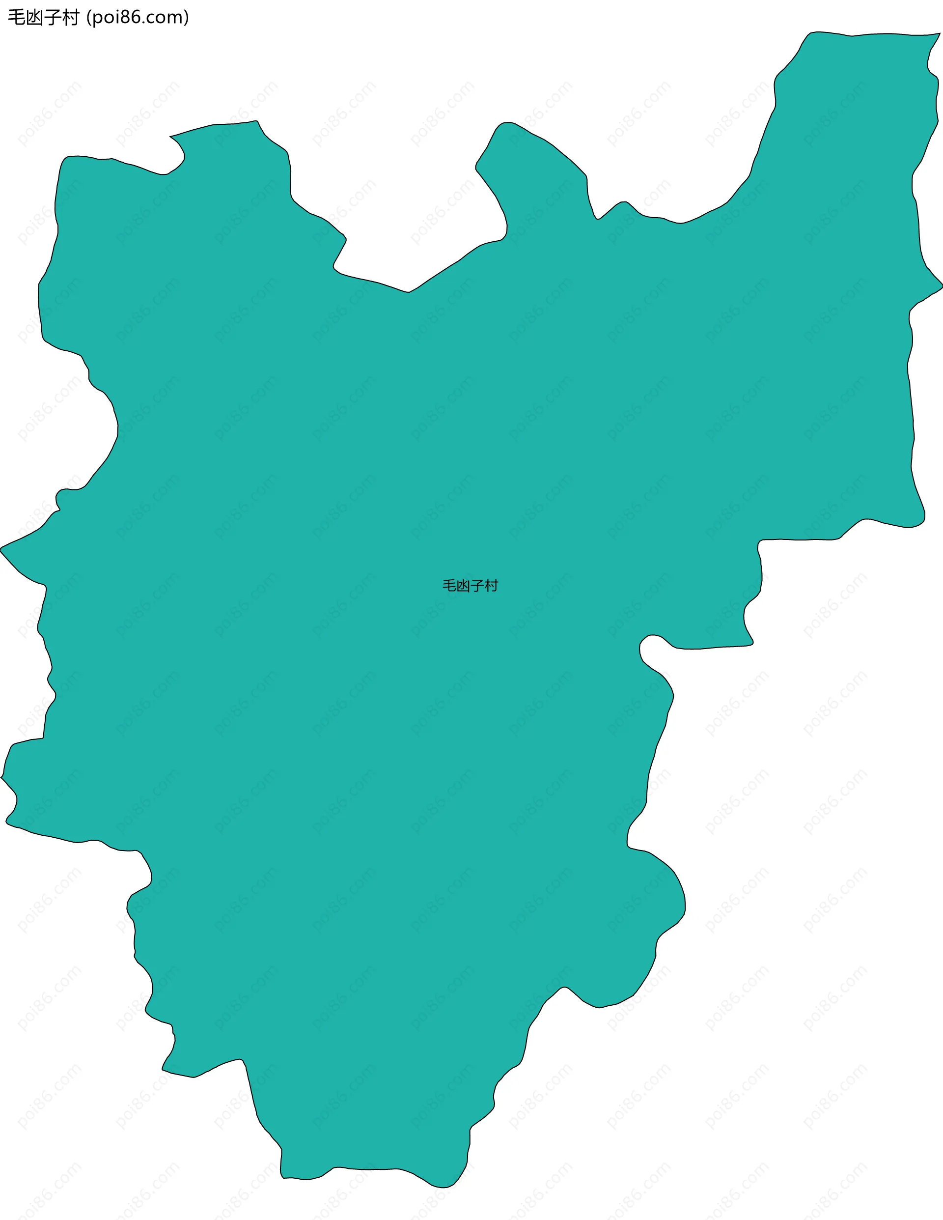 毛凼子村边界地图