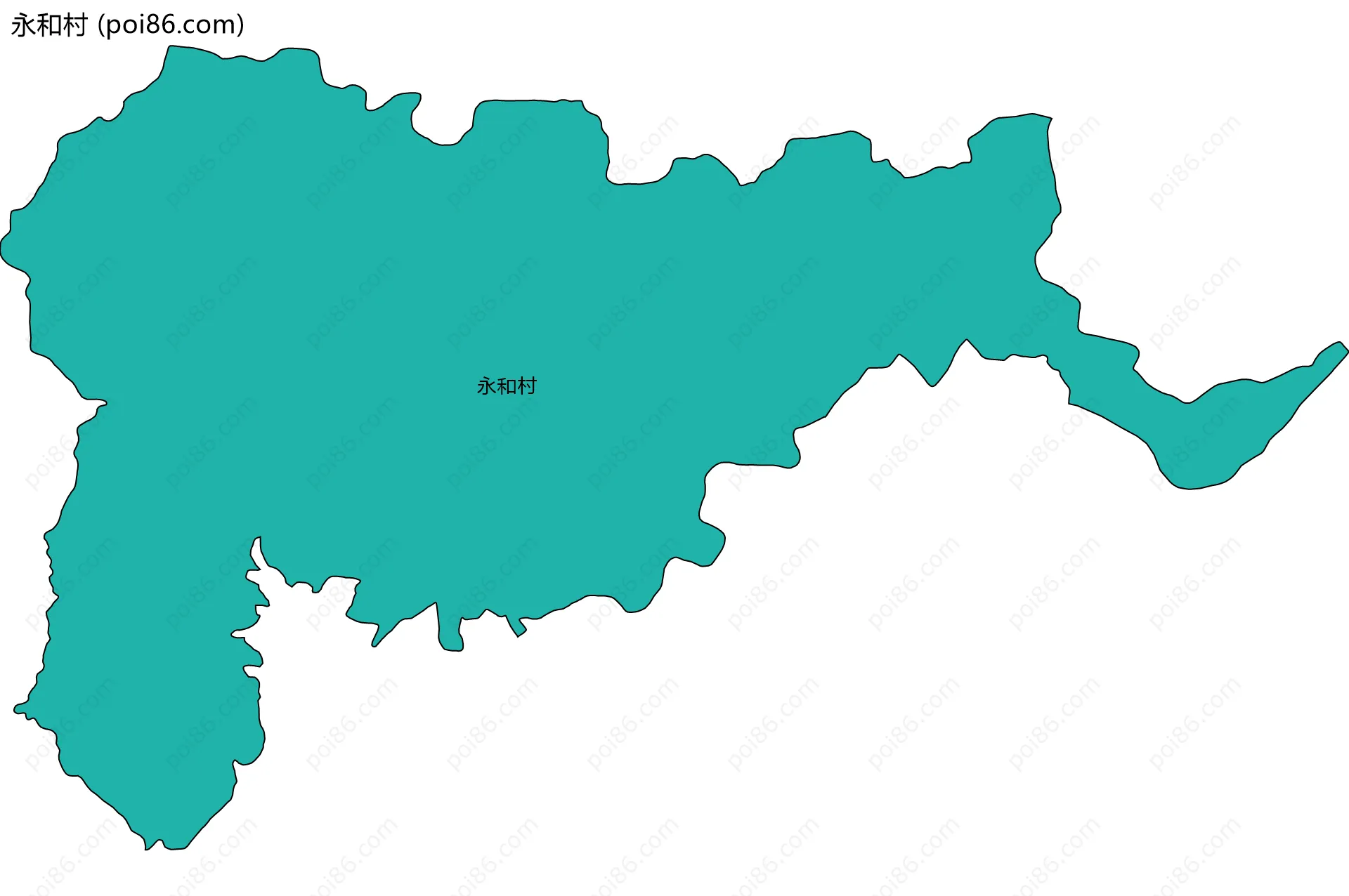 永和村边界地图