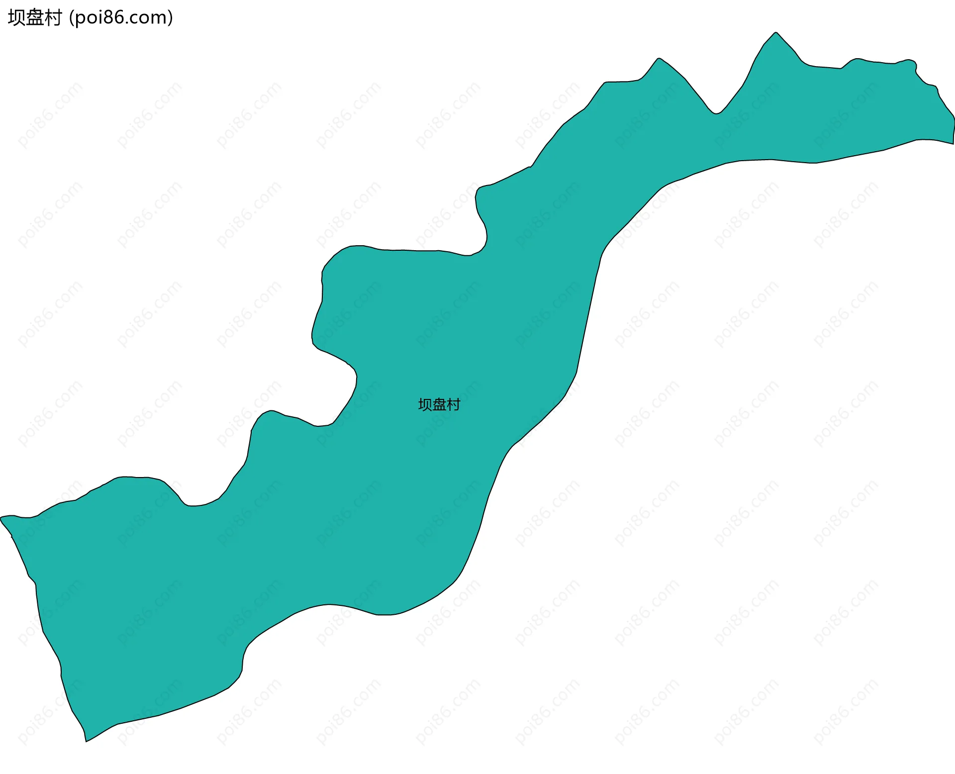 坝盘村边界地图