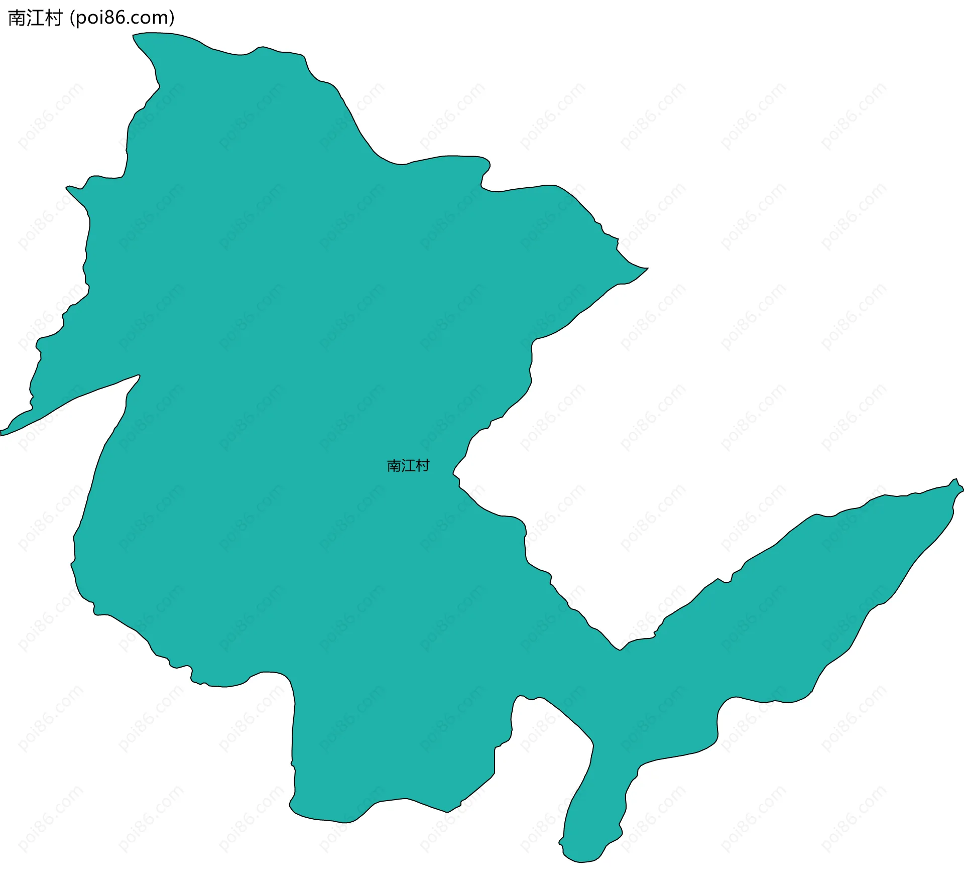 南江村边界地图