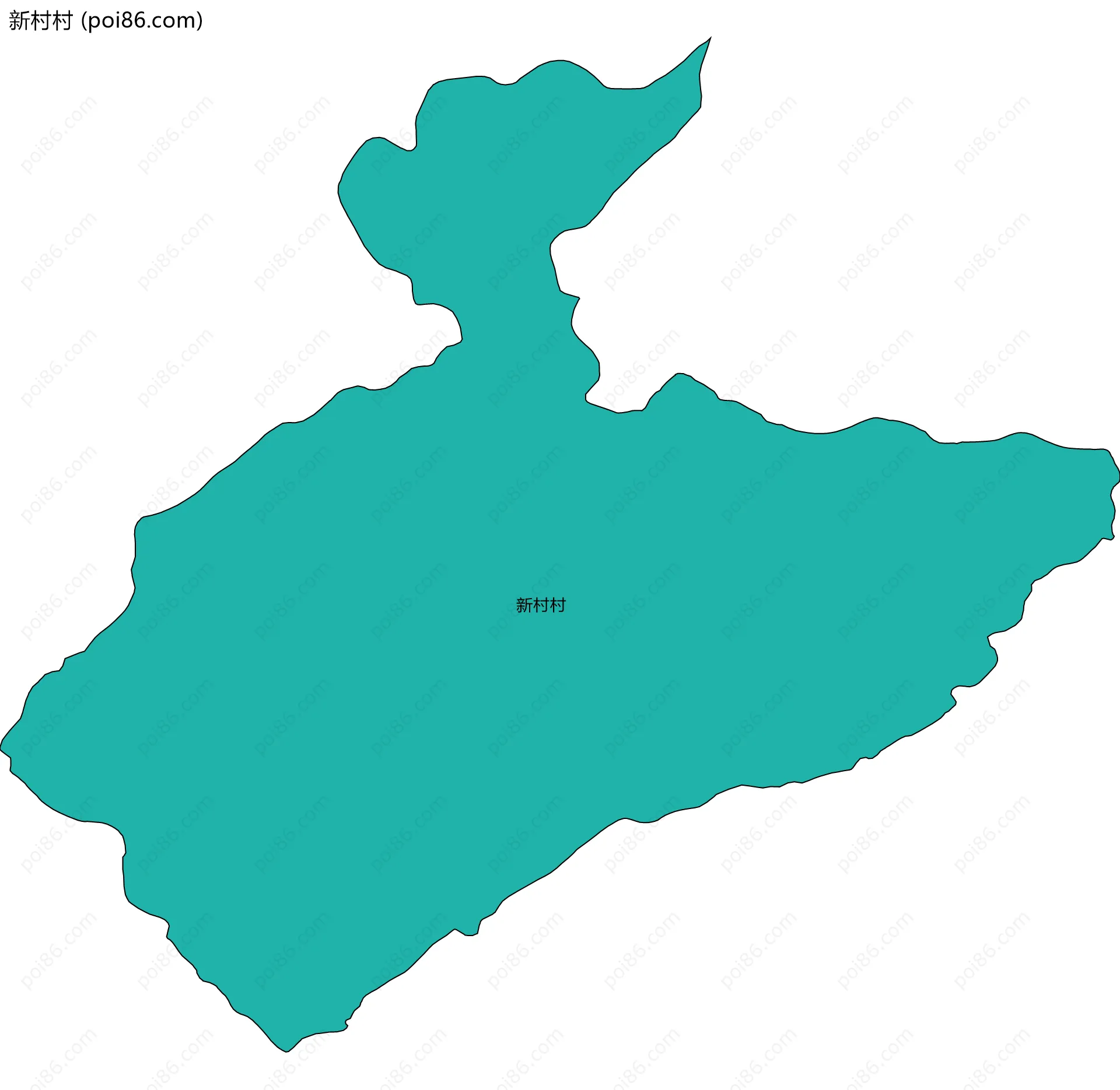 新村村边界地图