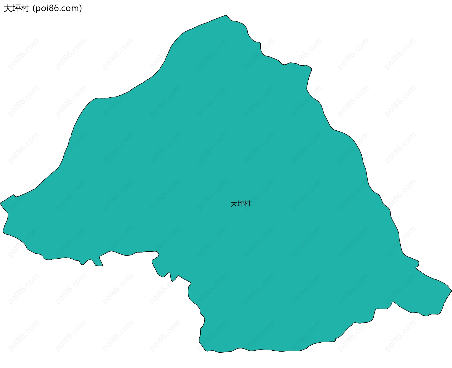 大坪村边界地图