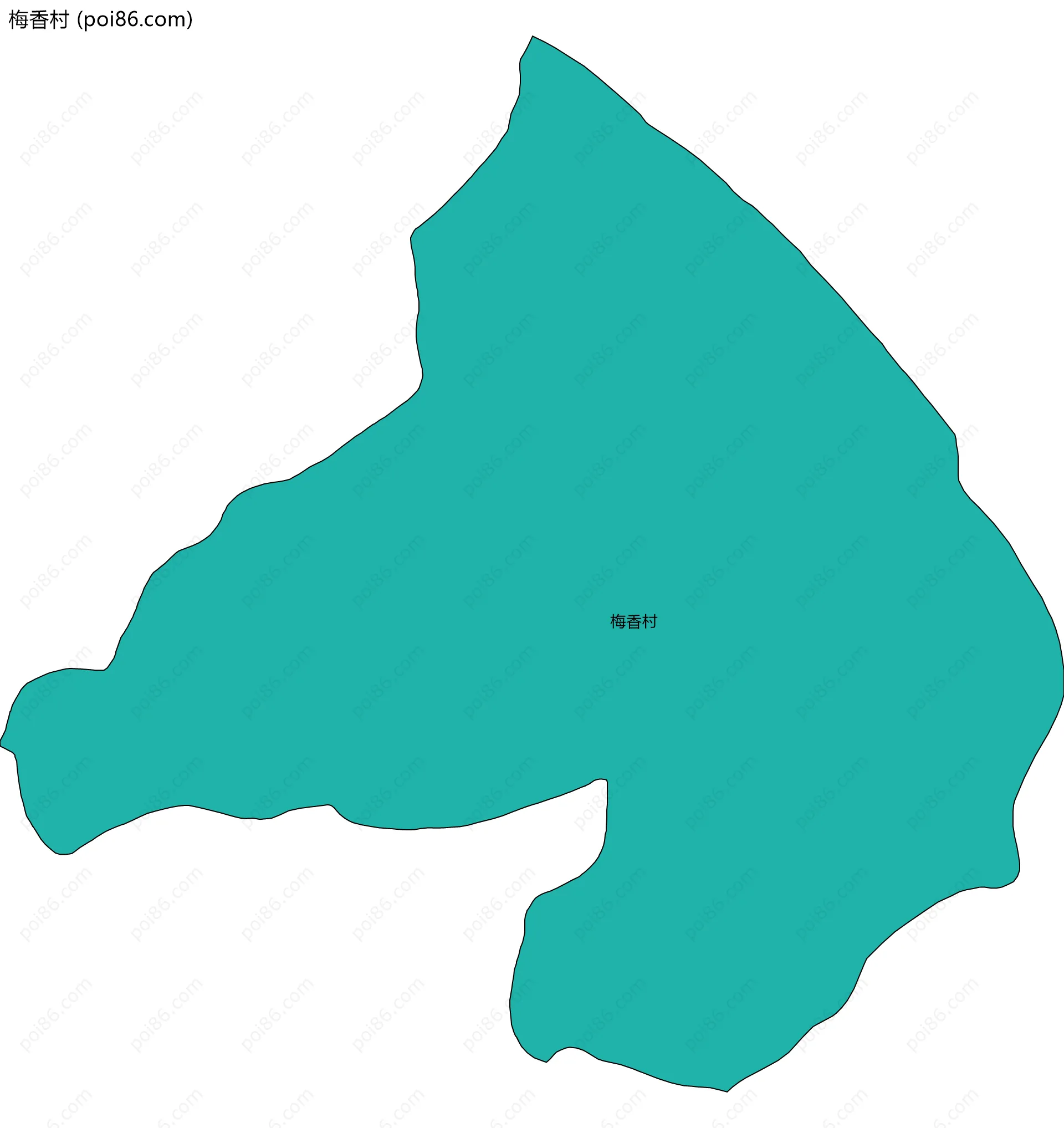 梅香村边界地图