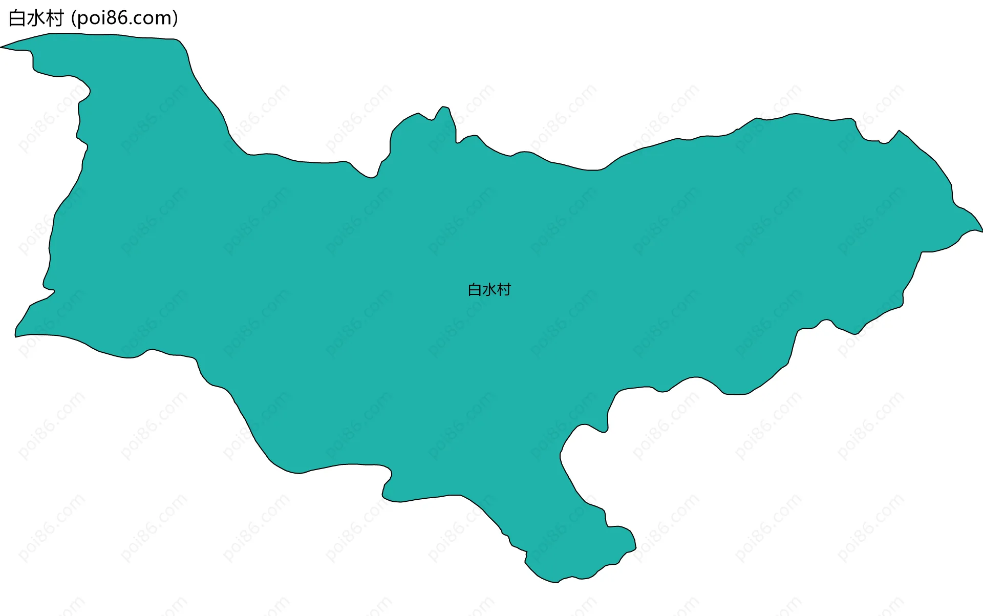 白水村边界地图