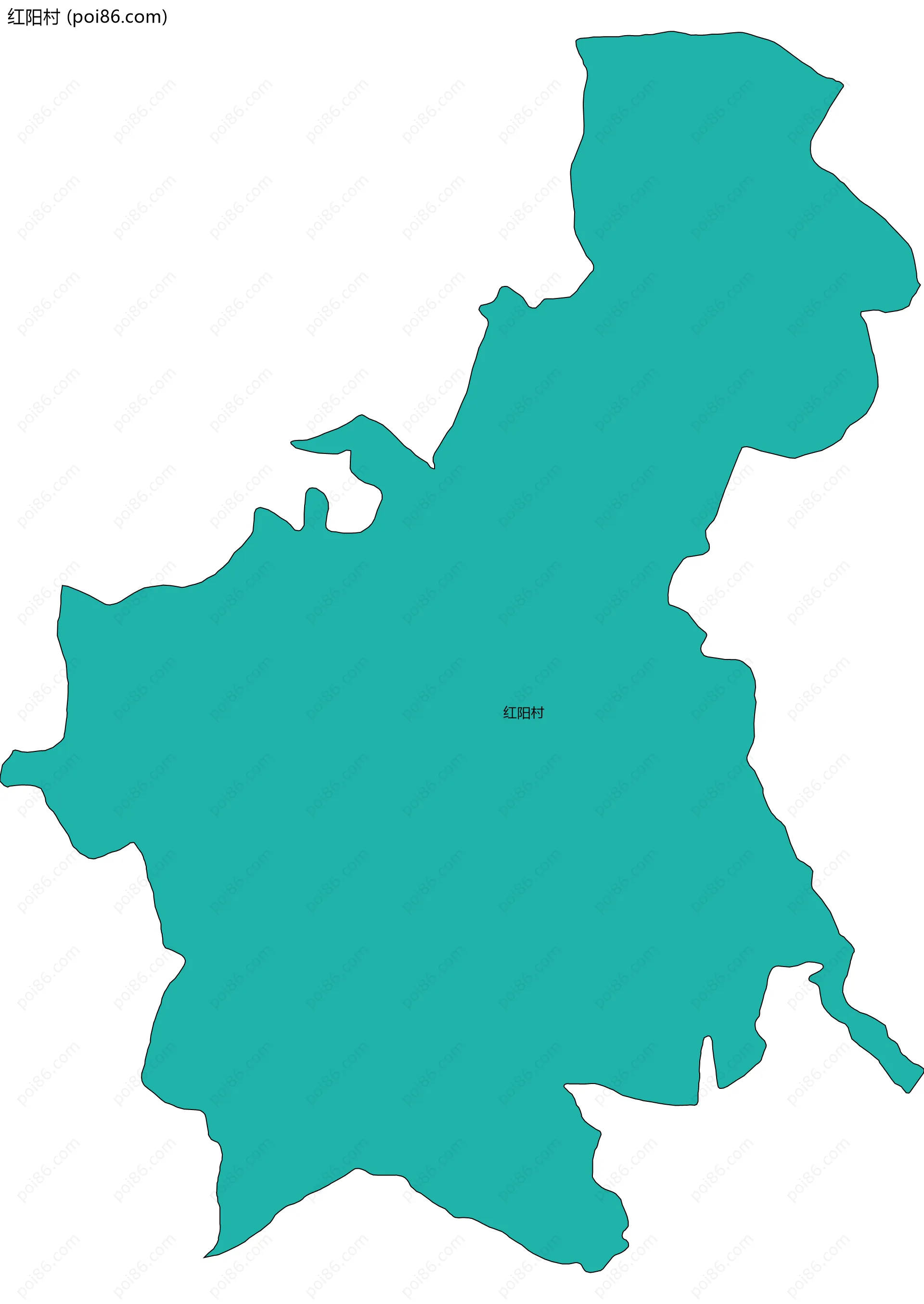 红阳村边界地图