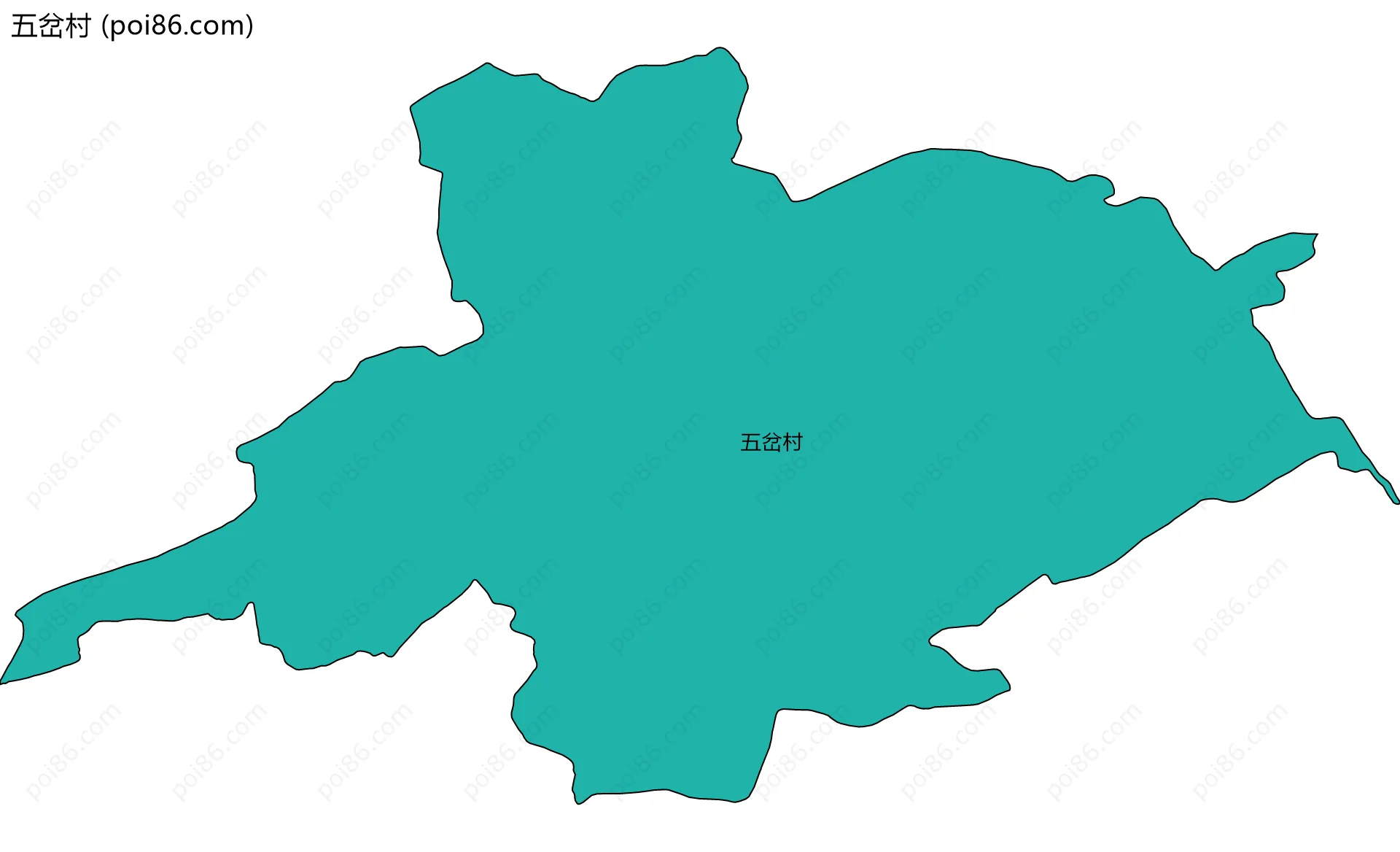 五岔村边界地图