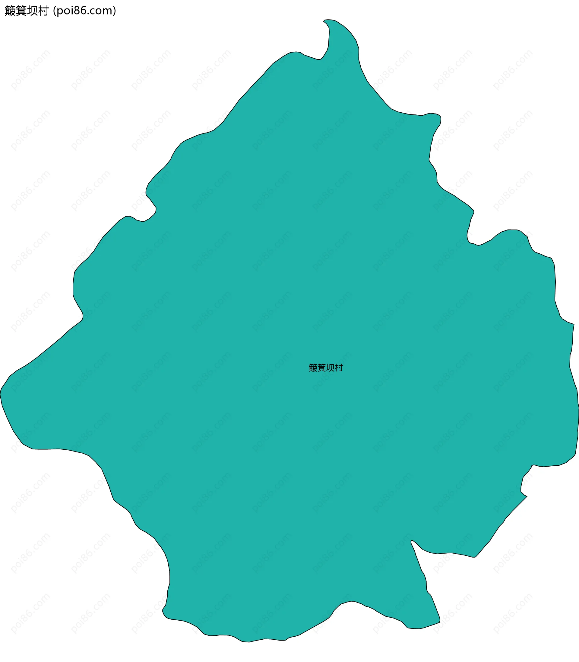 簸箕坝村边界地图