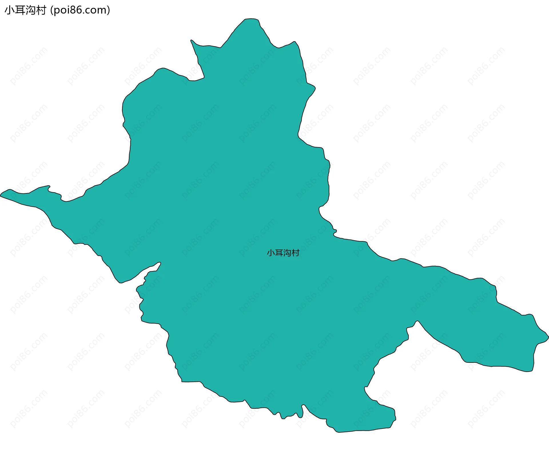 小耳沟村边界地图