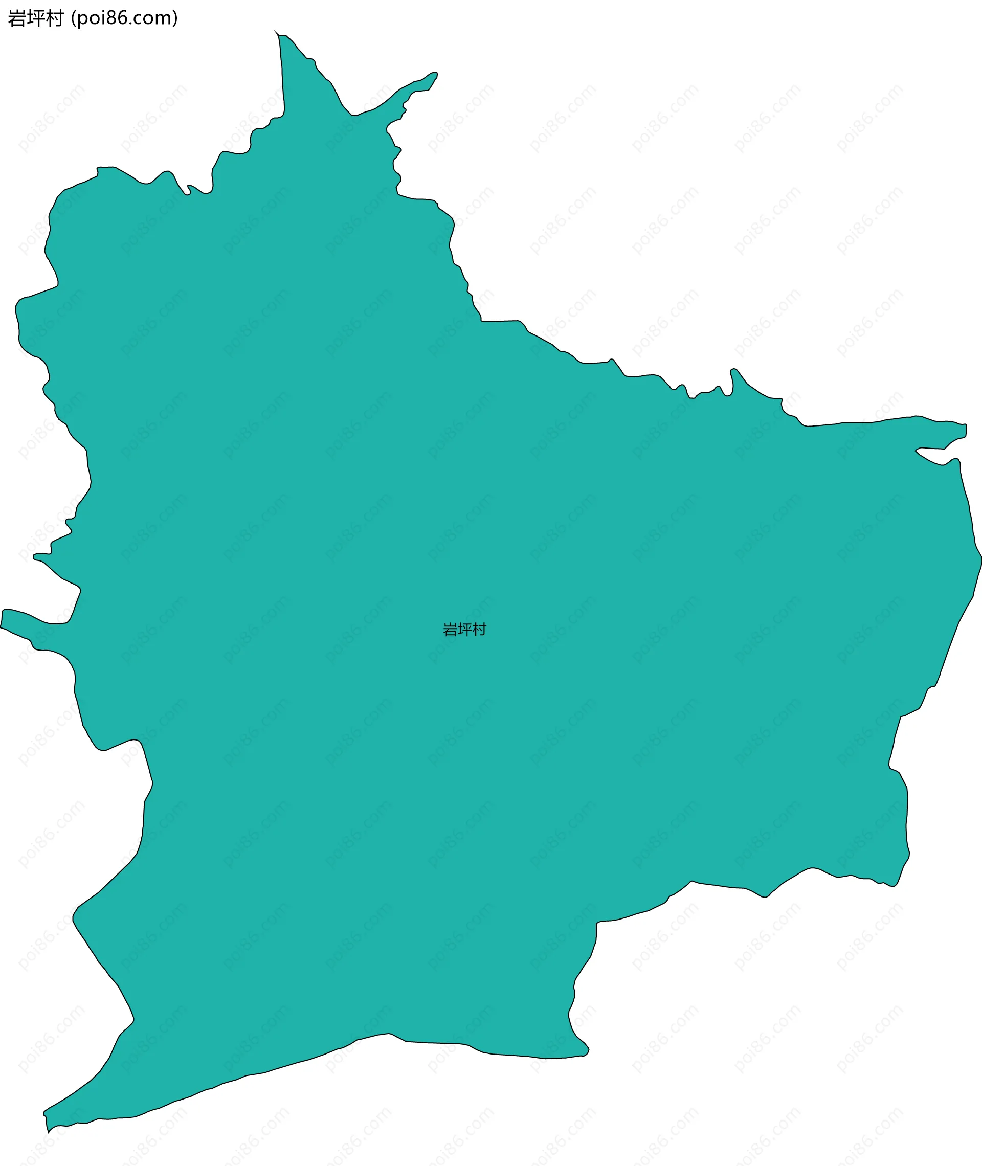 岩坪村边界地图